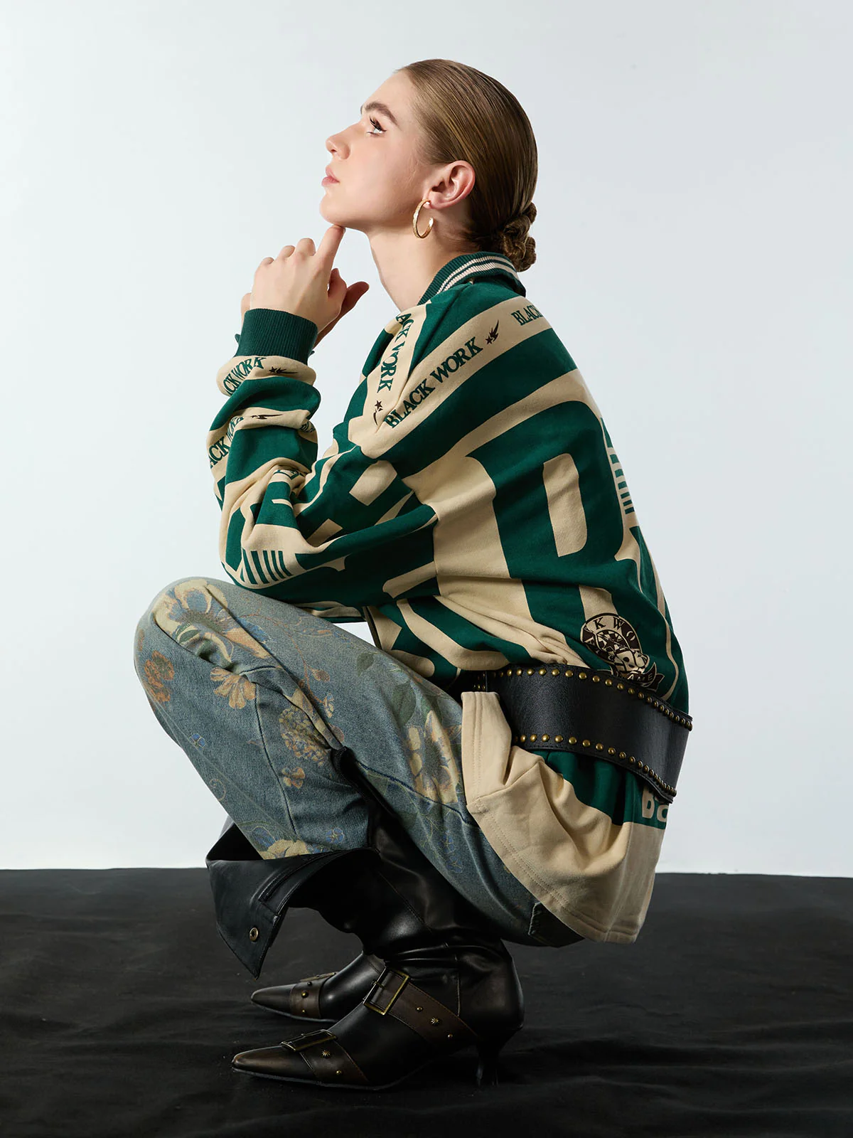 Retro Typography Polo Tee -1252 - Image 5