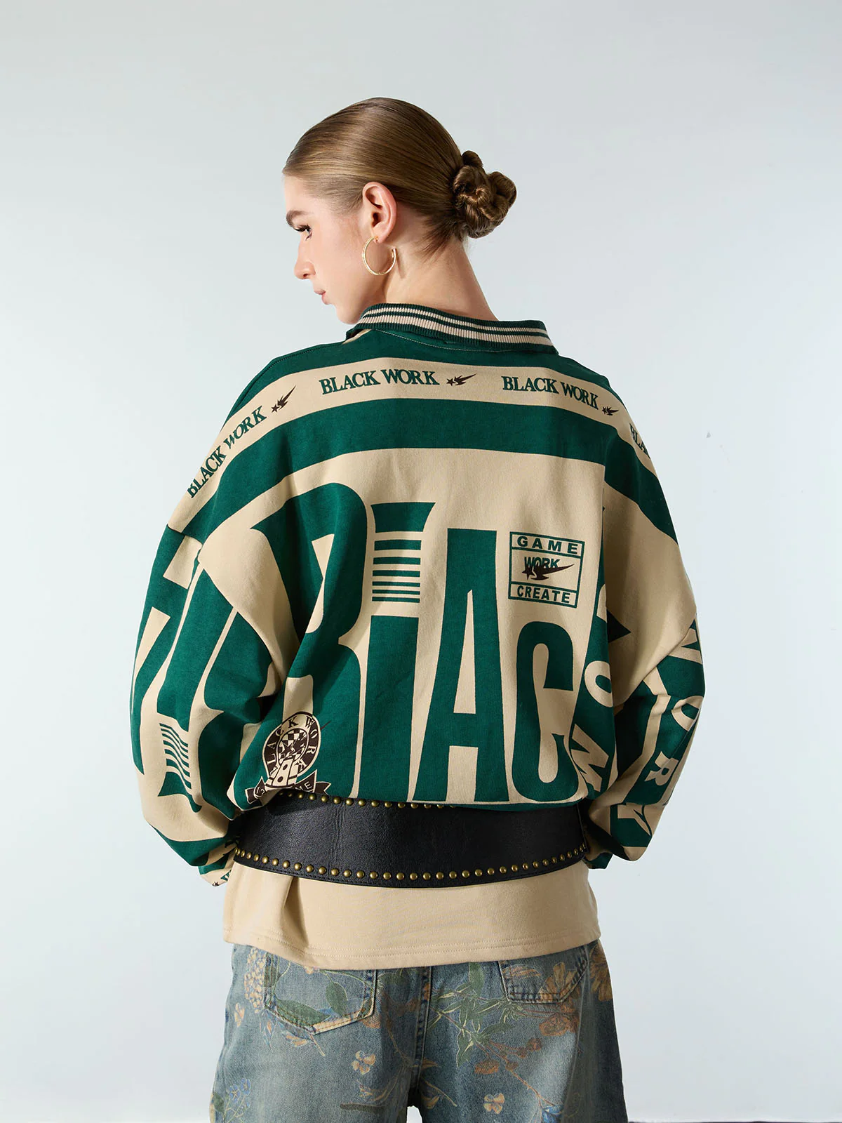 Retro Typography Polo Tee -1252 - Image 8