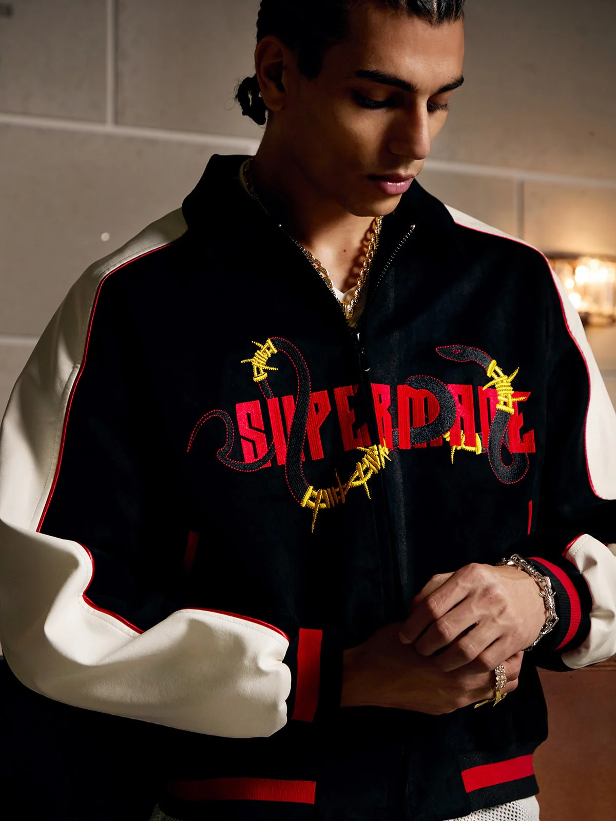 Original Embroidered Jersey Bomber Jacket - 2346 - Image 3