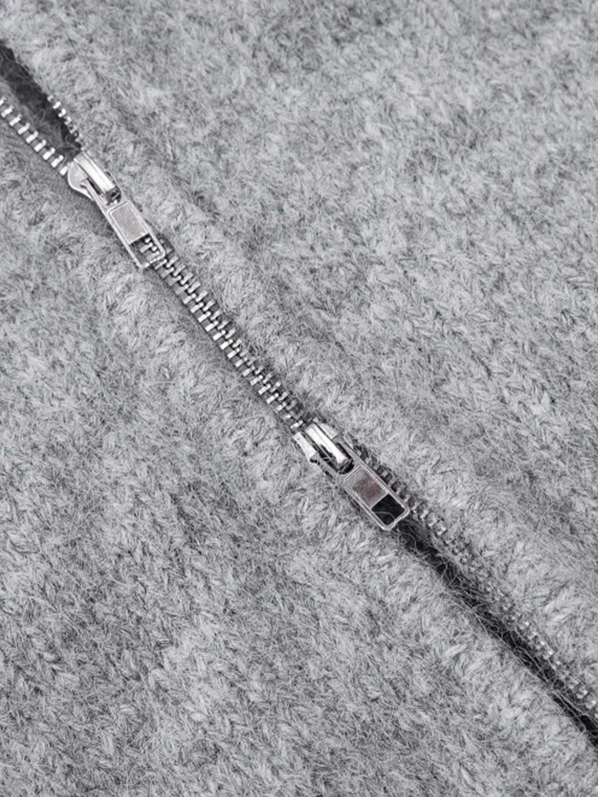 Casual Star Jacquard Double-Zip Cardigan Sweater - Image 14