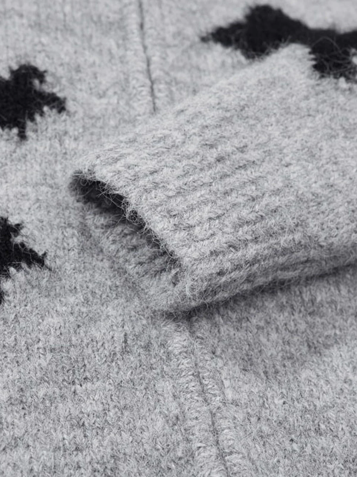 Casual Star Jacquard Double-Zip Cardigan Sweater - Image 15