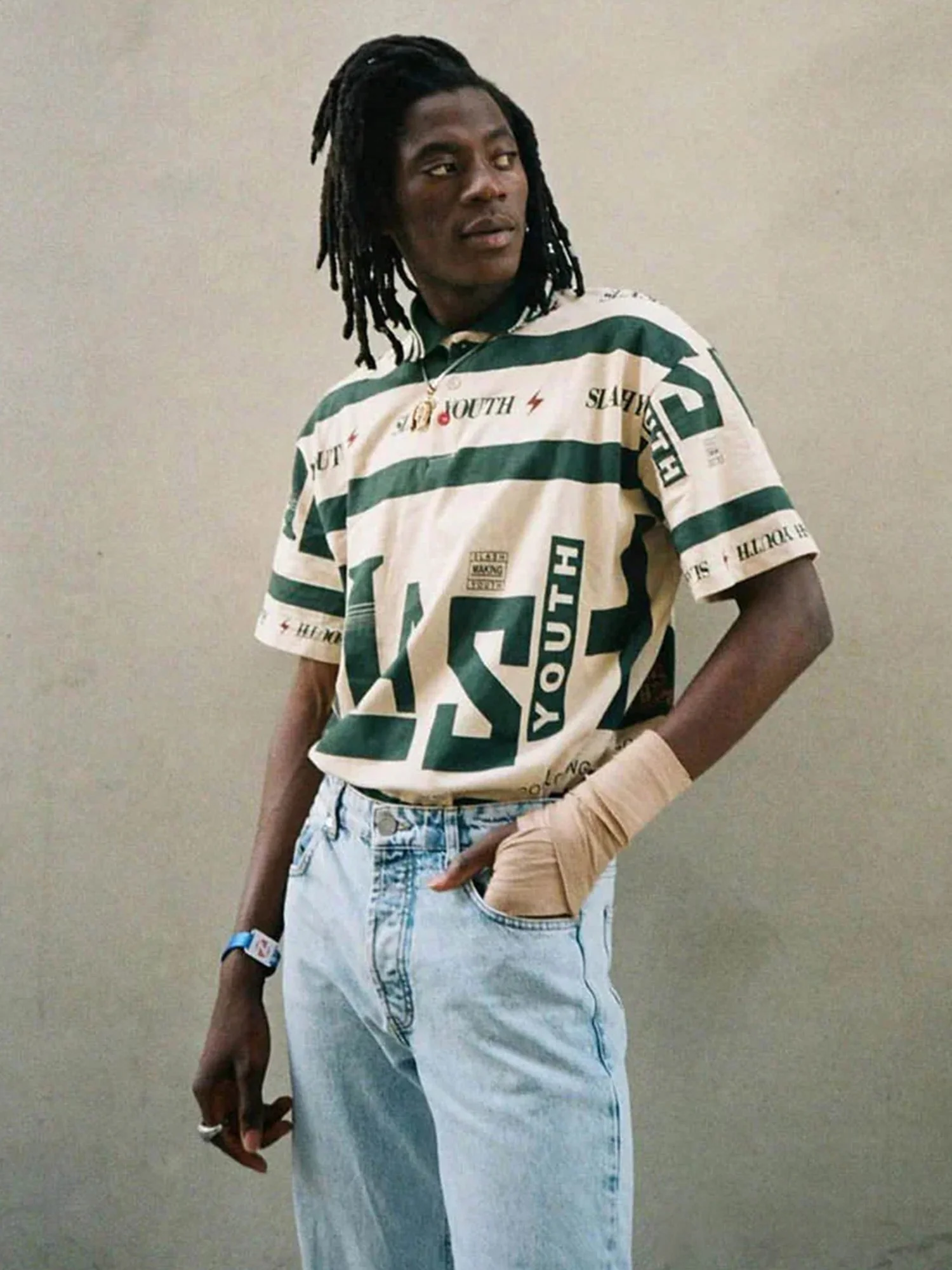 Thesupermade Contrast Color Slash Polo Shirt -1208 - Image 3