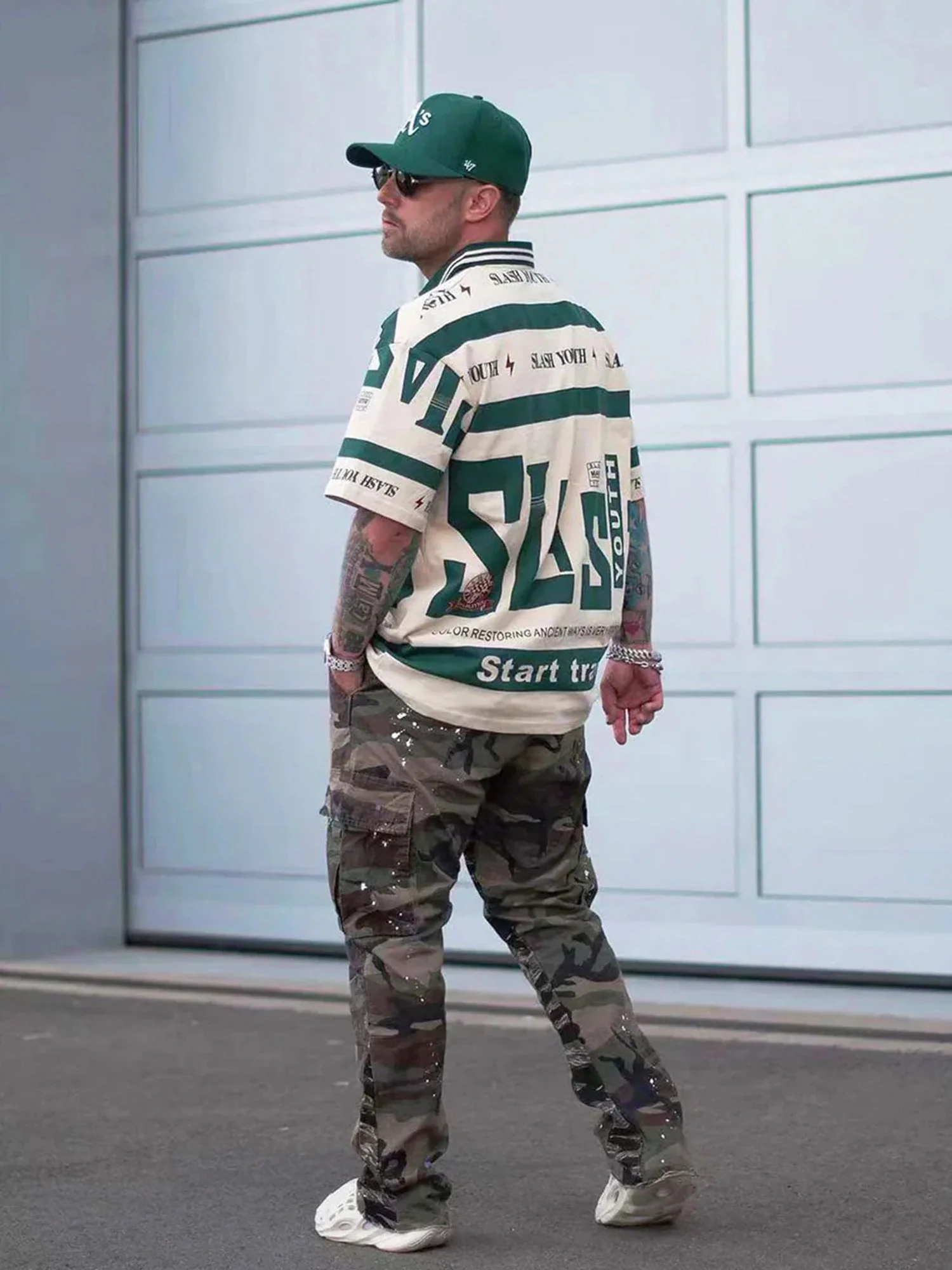 Thesupermade Contrast Color Slash Polo Shirt -1208 - Image 4