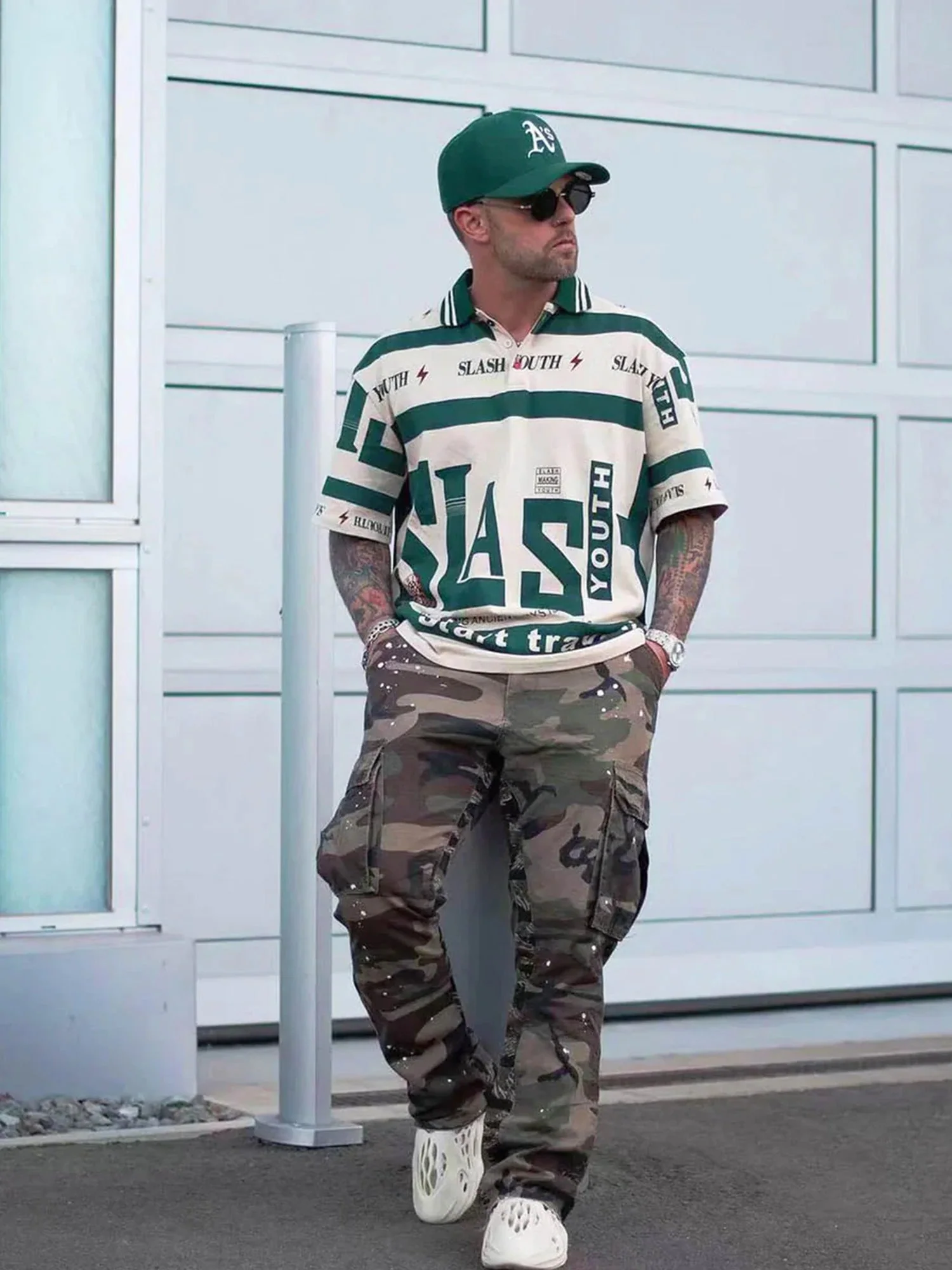 Thesupermade Contrast Color Slash Polo Shirt -1208 - Image 6