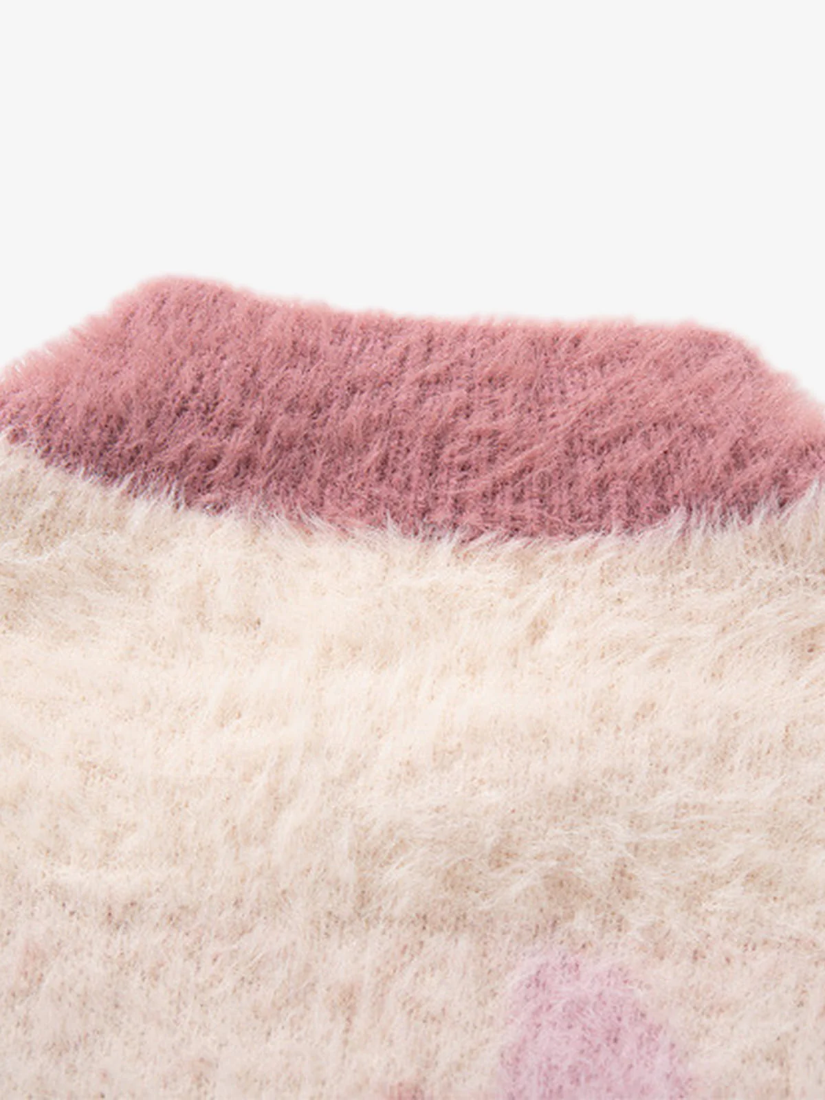 Contrast Stripe Butterfly Jacquard Half-zip Sweater - Image 10