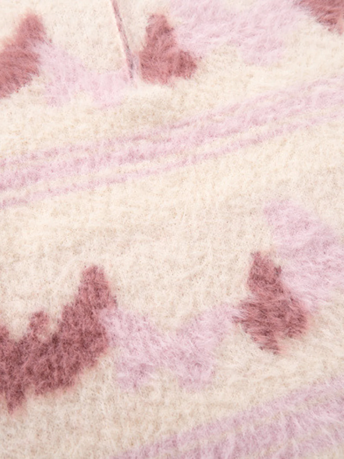 Contrast Stripe Butterfly Jacquard Half-zip Sweater - Image 11