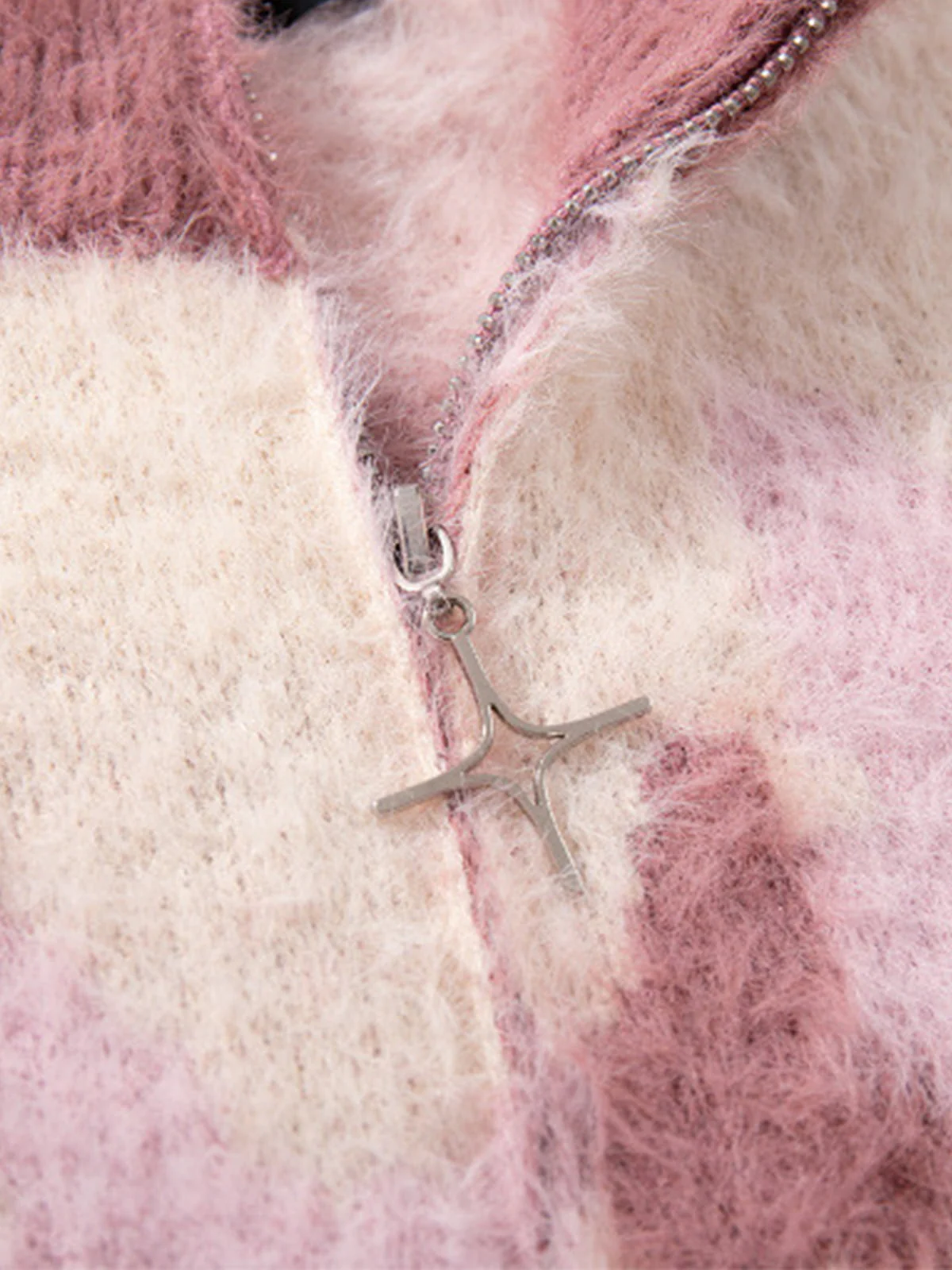 Contrast Stripe Butterfly Jacquard Half-zip Sweater - Image 12