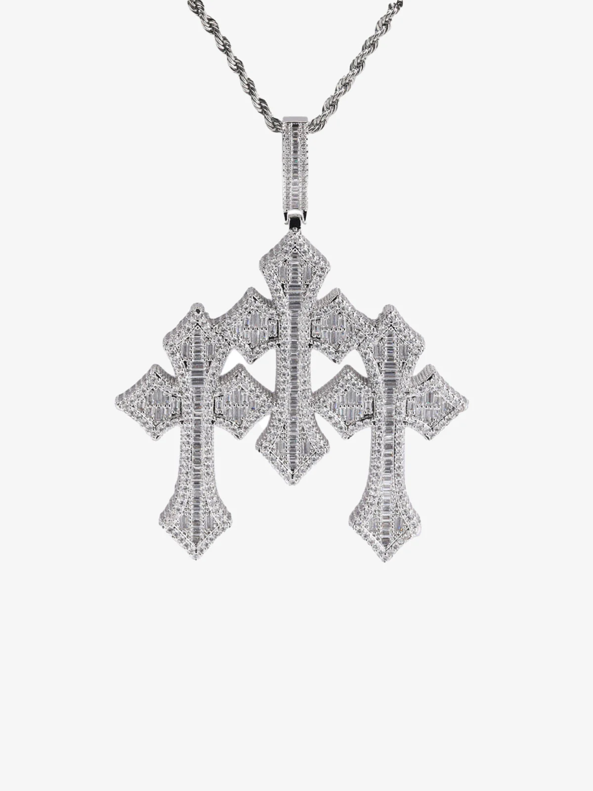 Cross Zircon Pendant Copper Necklace - Image 5