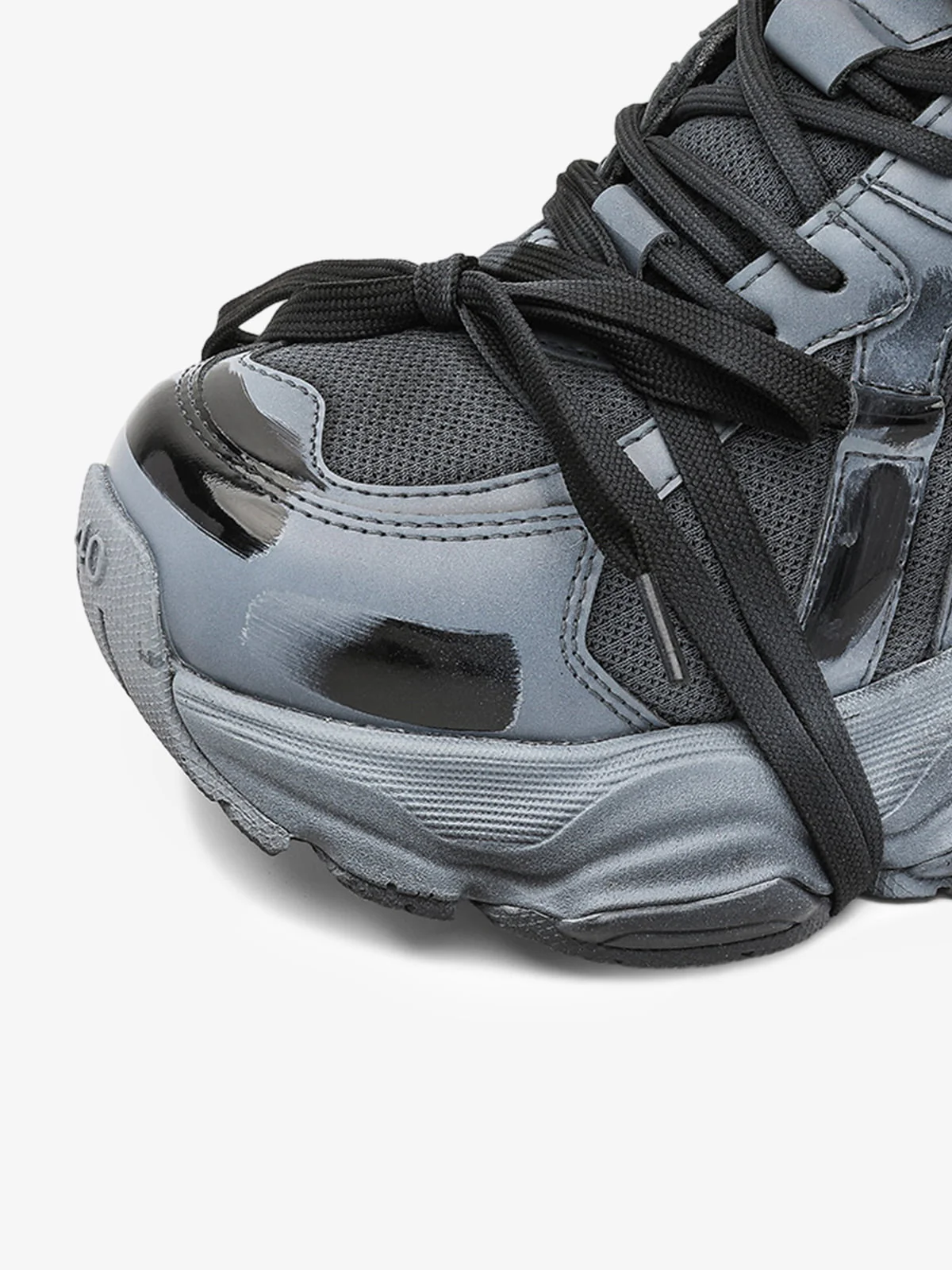 Cyberpunk Glossy Panel Techwear Chunky Sneakers - Image 6