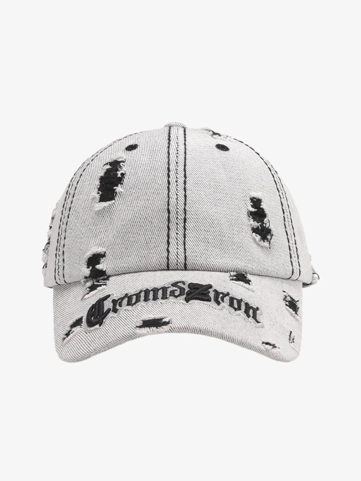 Distressed Letter Embroidery Baseball Cap - Image 3