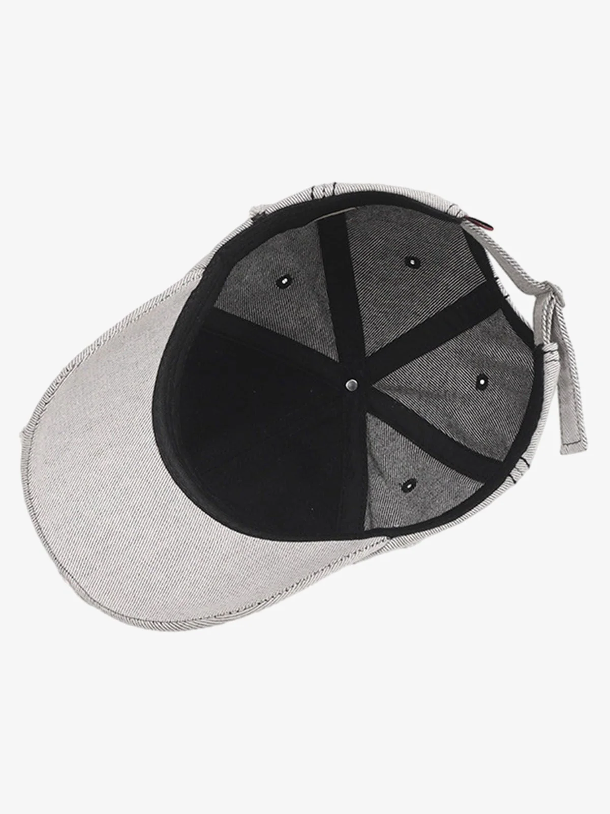 Distressed Letter Embroidery Baseball Cap - Image 5