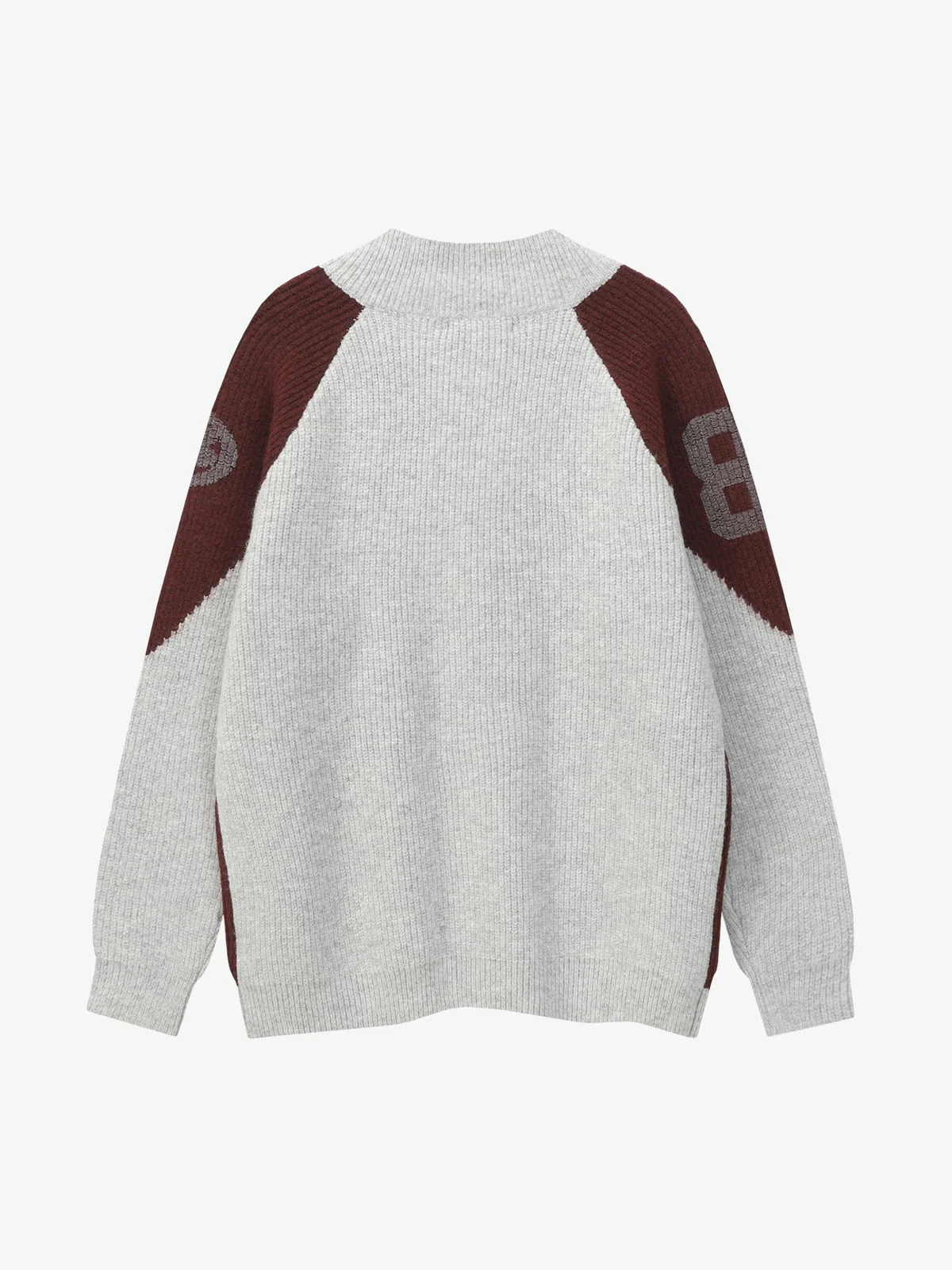 High Street Biker Style Patchwork Zip-up Knitted Jacket - Image 10