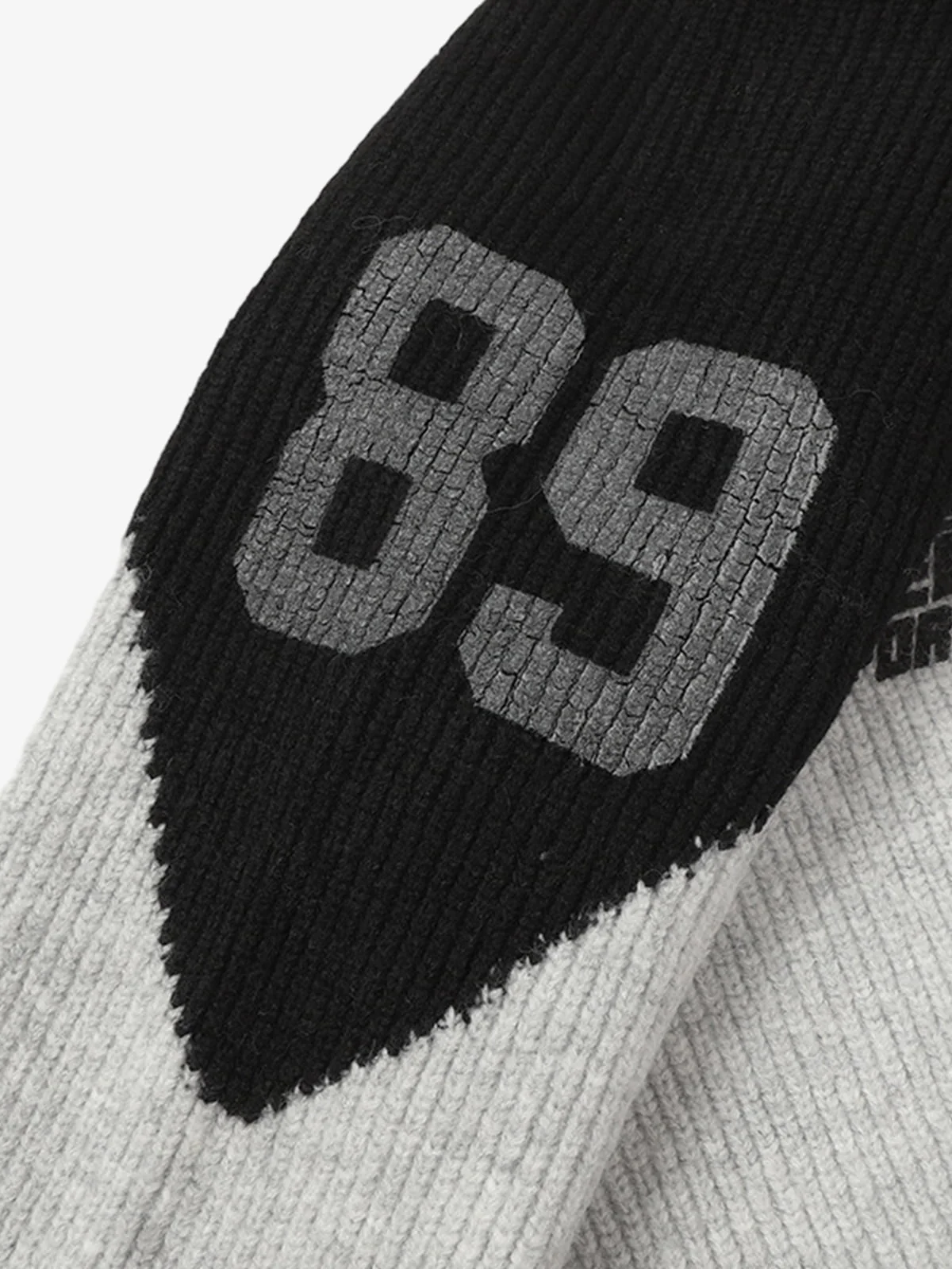 High Street Biker Style Patchwork Zip-up Knitted Jacket - Image 17