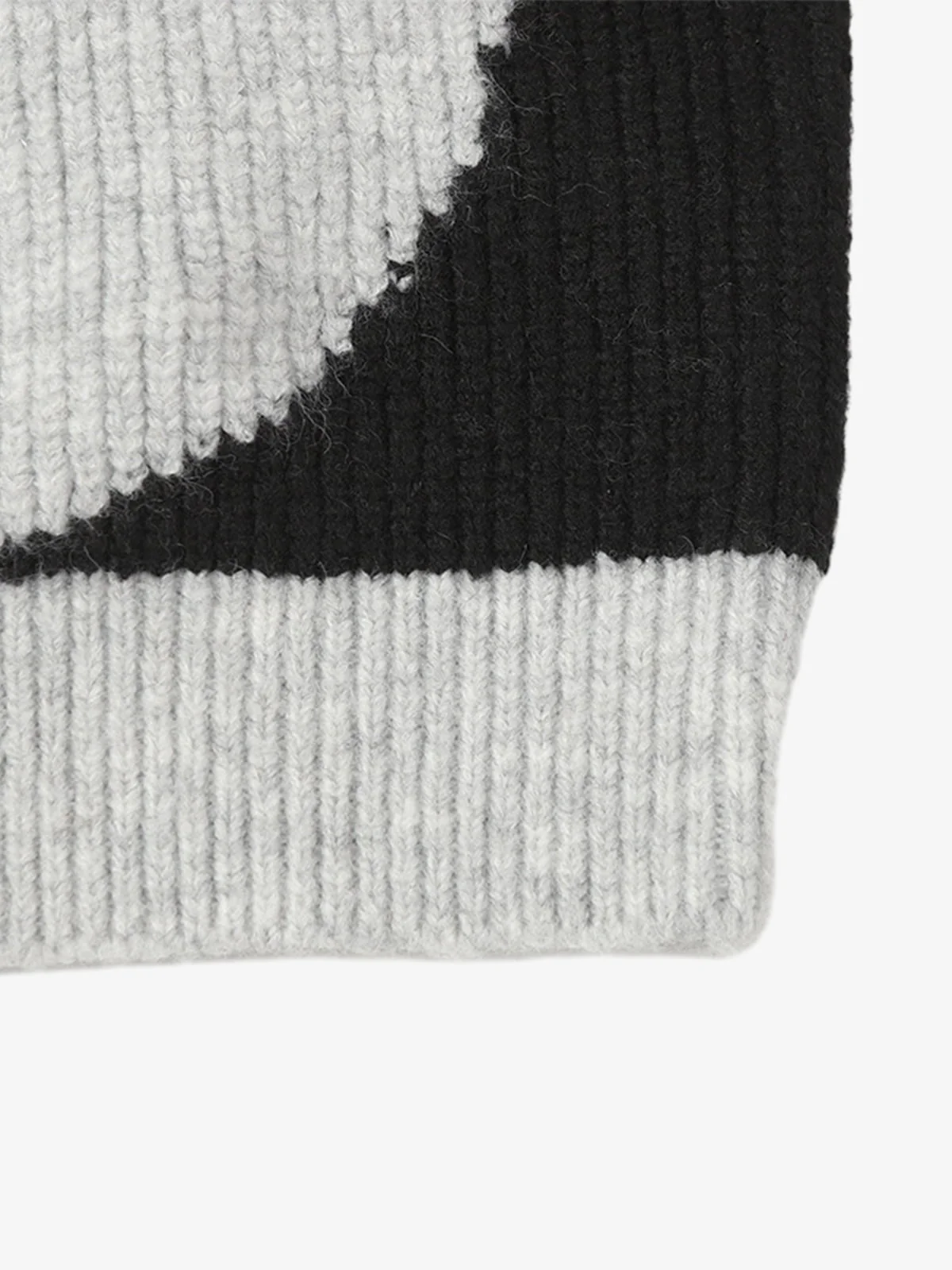 High Street Biker Style Patchwork Zip-up Knitted Jacket - Image 19