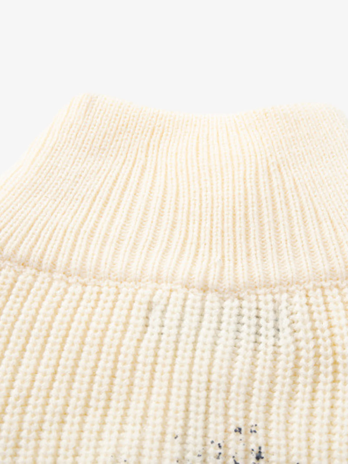 Ink-Splashed Butterfly Jacquard Zip Knit Sweater - Image 13