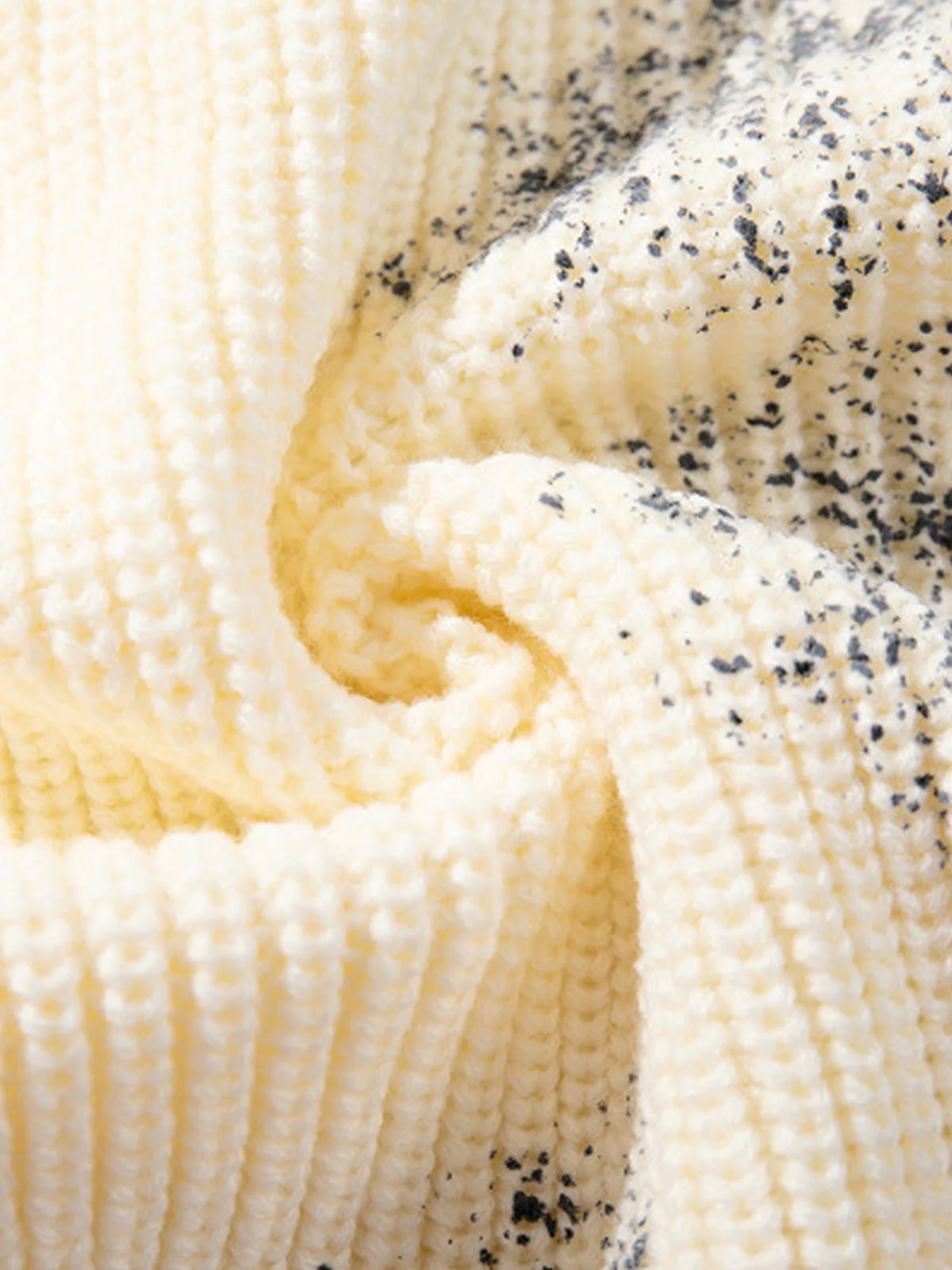 Ink-Splashed Butterfly Jacquard Zip Knit Sweater - Image 18