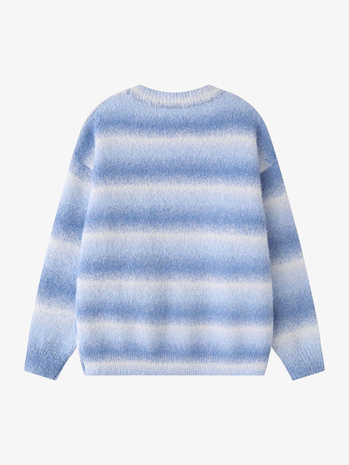 Retro Gradient Stripe Jacquard Sweater - Image 5