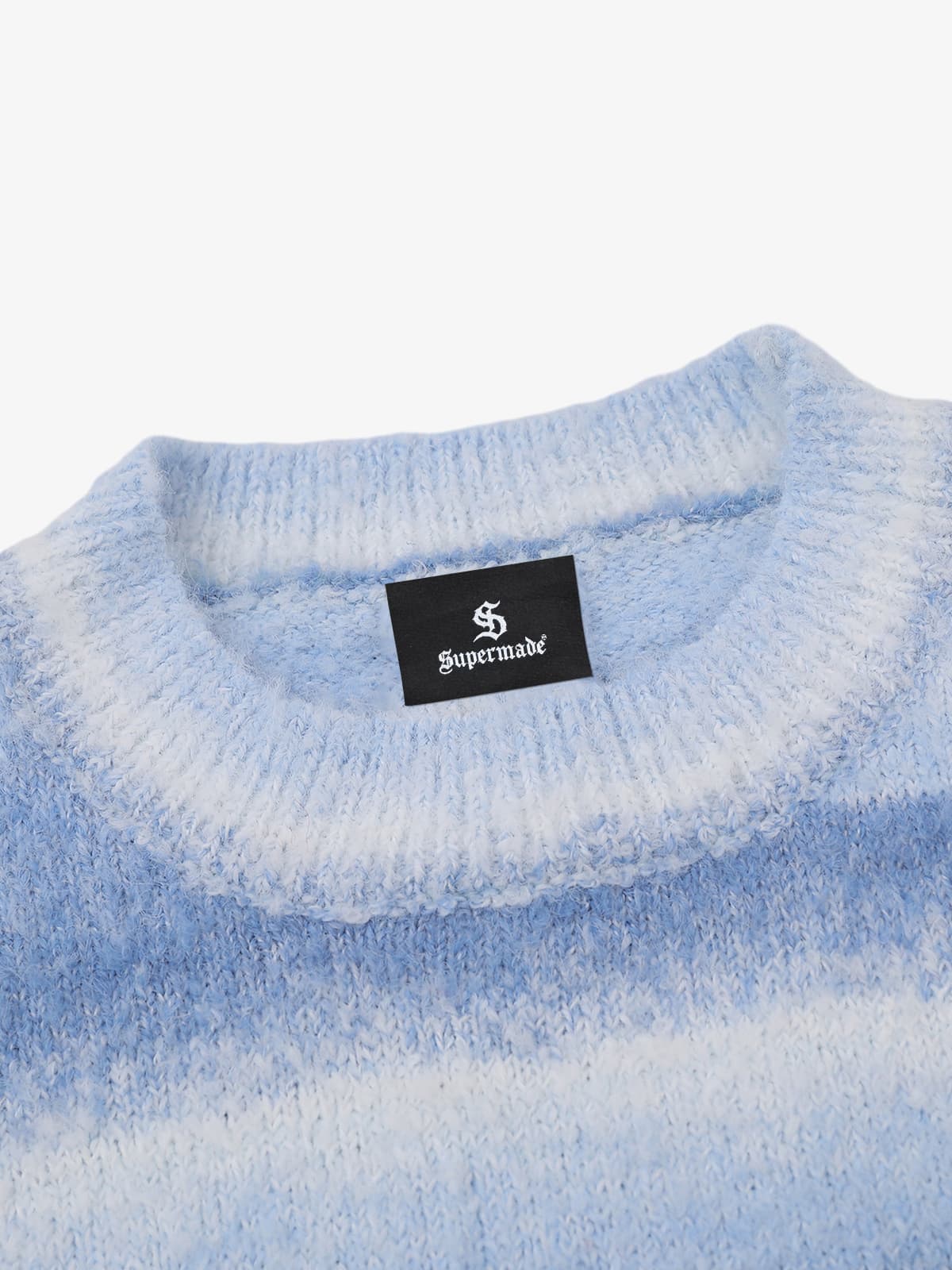 Retro Gradient Stripe Jacquard Sweater - Image 6