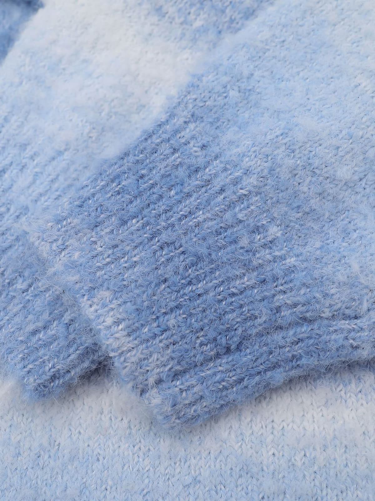 Retro Gradient Stripe Jacquard Sweater - Image 7