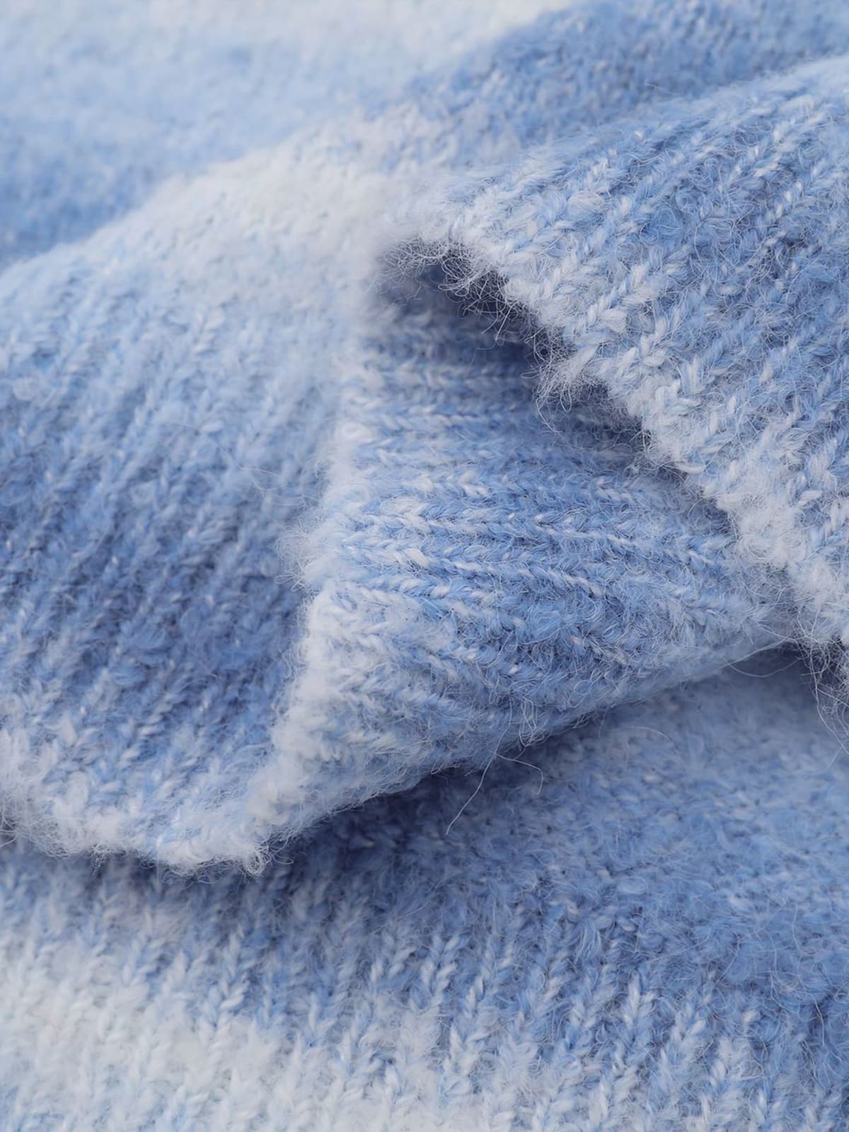 Retro Gradient Stripe Jacquard Sweater - Image 8