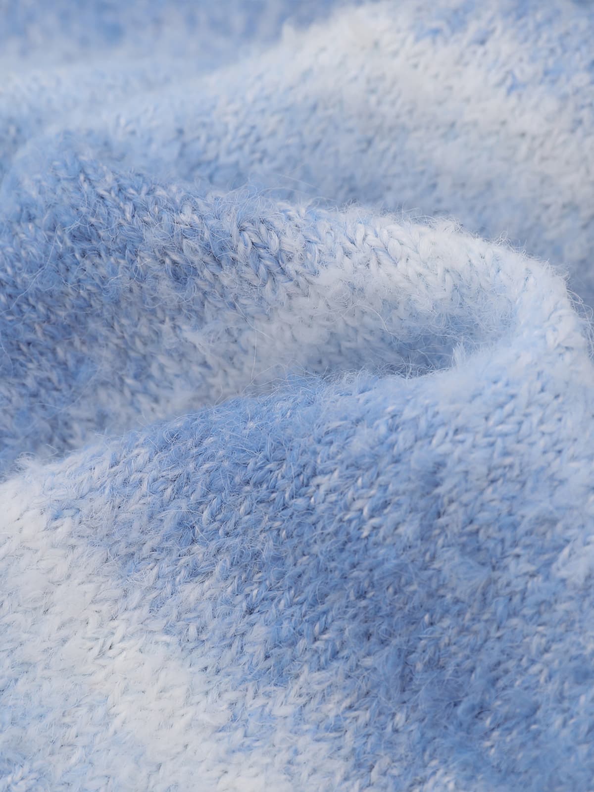 Retro Gradient Stripe Jacquard Sweater - Image 9