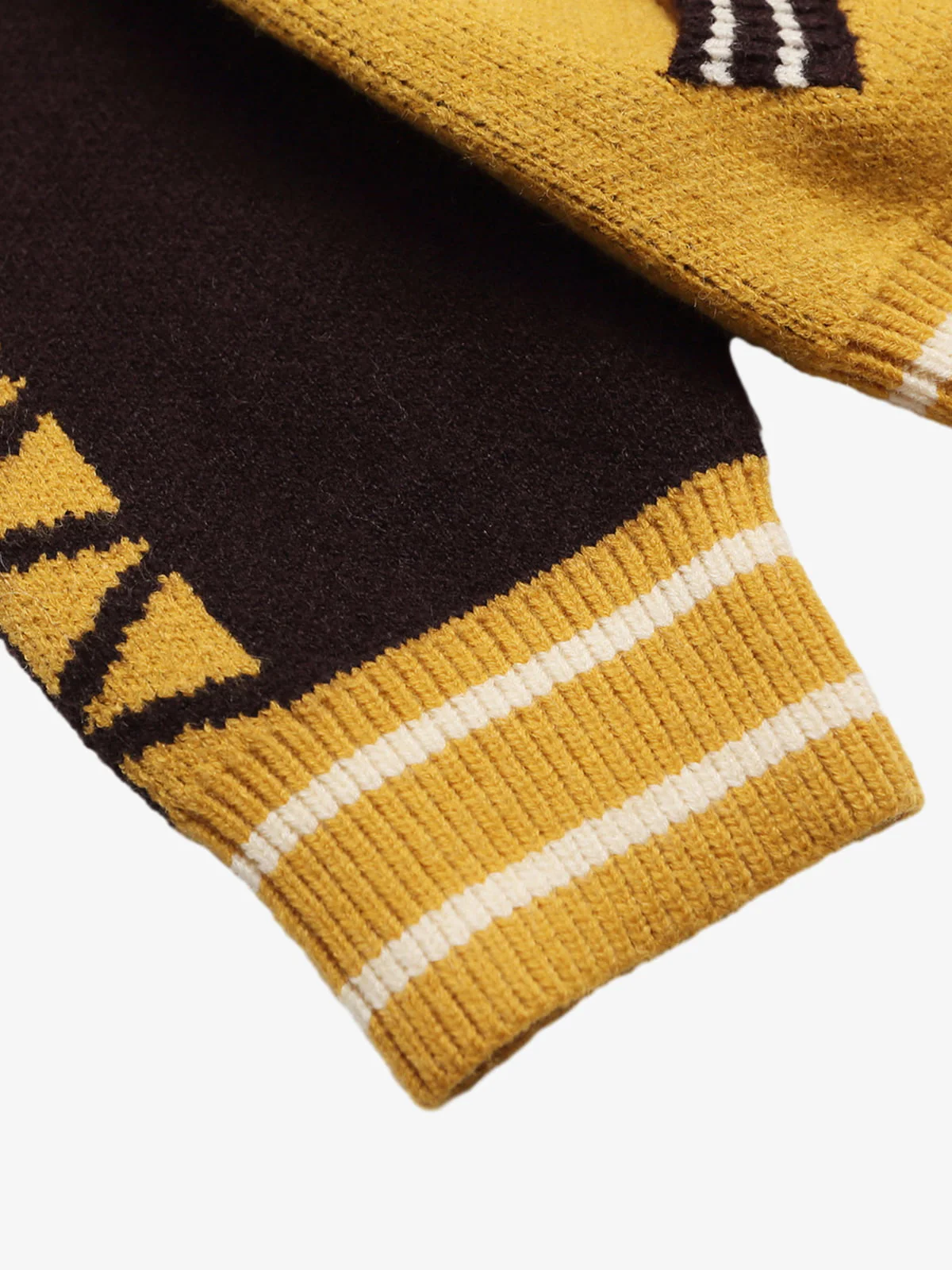 Retro Motorcycle Colorblock  Knitted Zip-up Sweater Jacket - Image 16