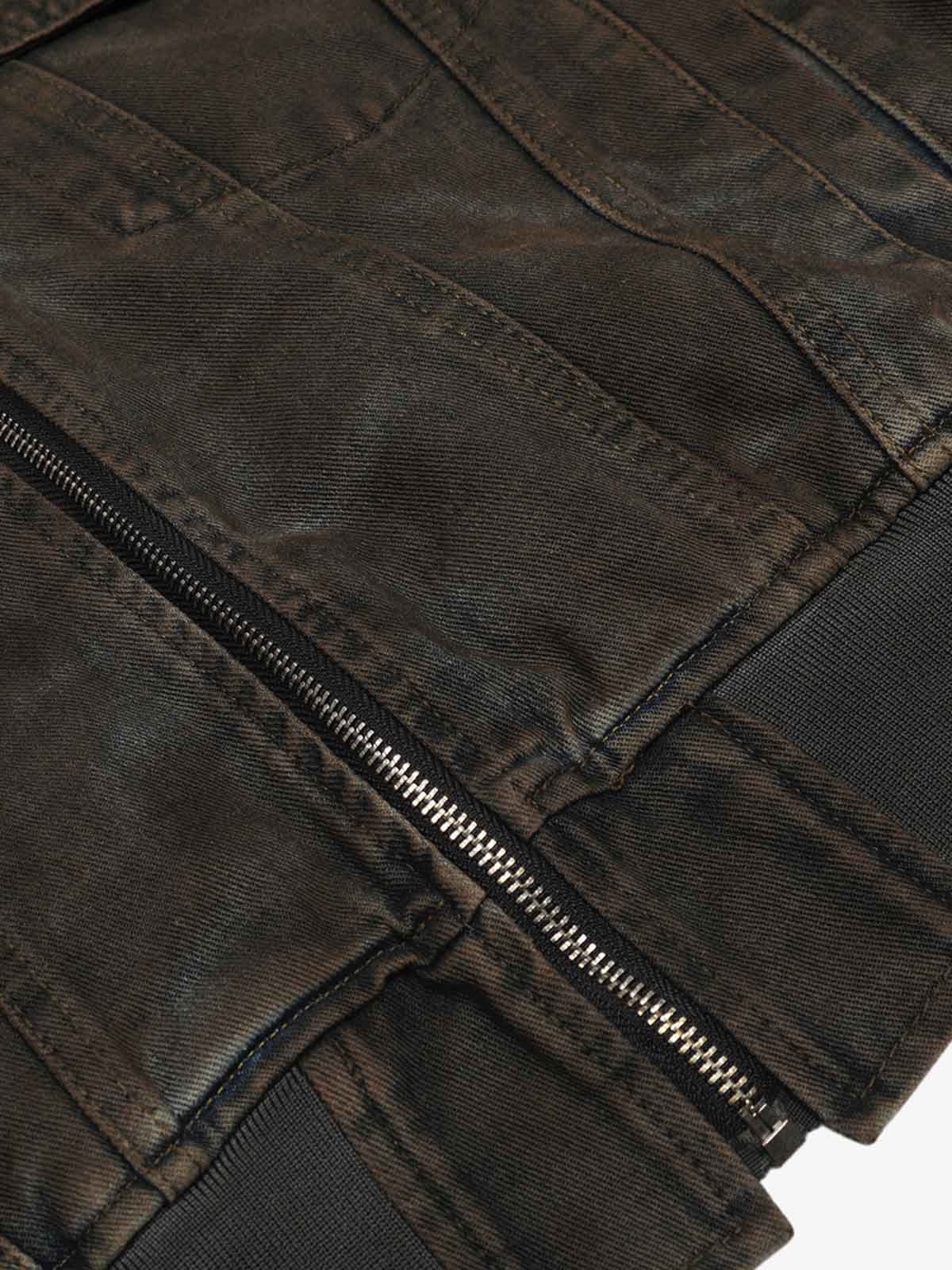 Retro Wasteland Dirty Dyed Denim Jacket - Image 6