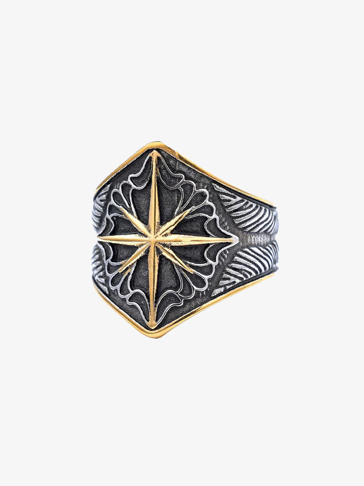 Star Engrave Steel Ring - Image 5