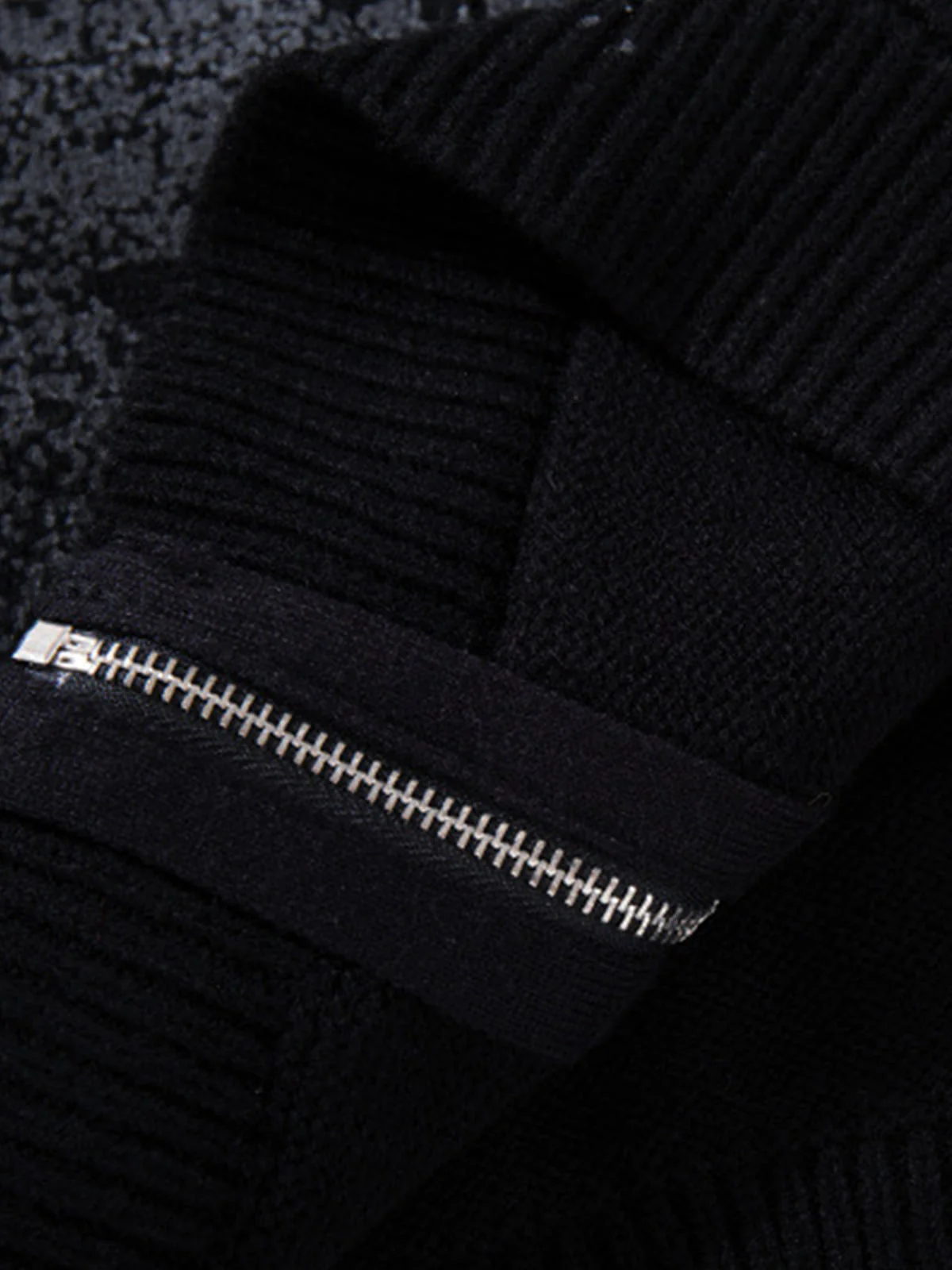 Street Dark Phantom Butterfly Stand-Collar Knit Cardigan Sweater - Image 13