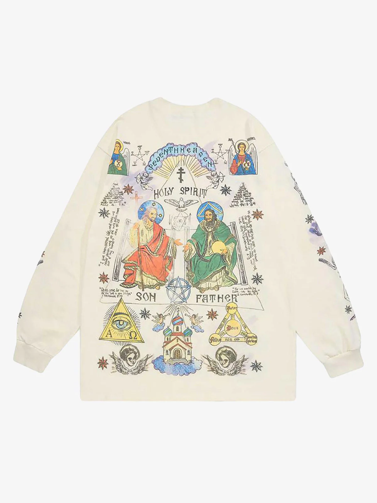 Thesupermade American High Street Graffiti Long Sleeve T-Shirt - Image 11