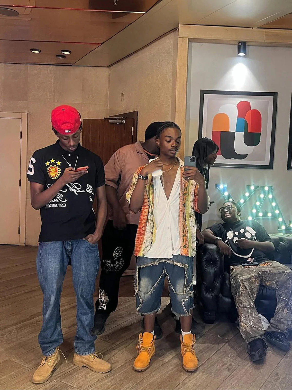 Thesupermade American Pentagram Tassel Patch Denim Shorts - 1681 - Image 4