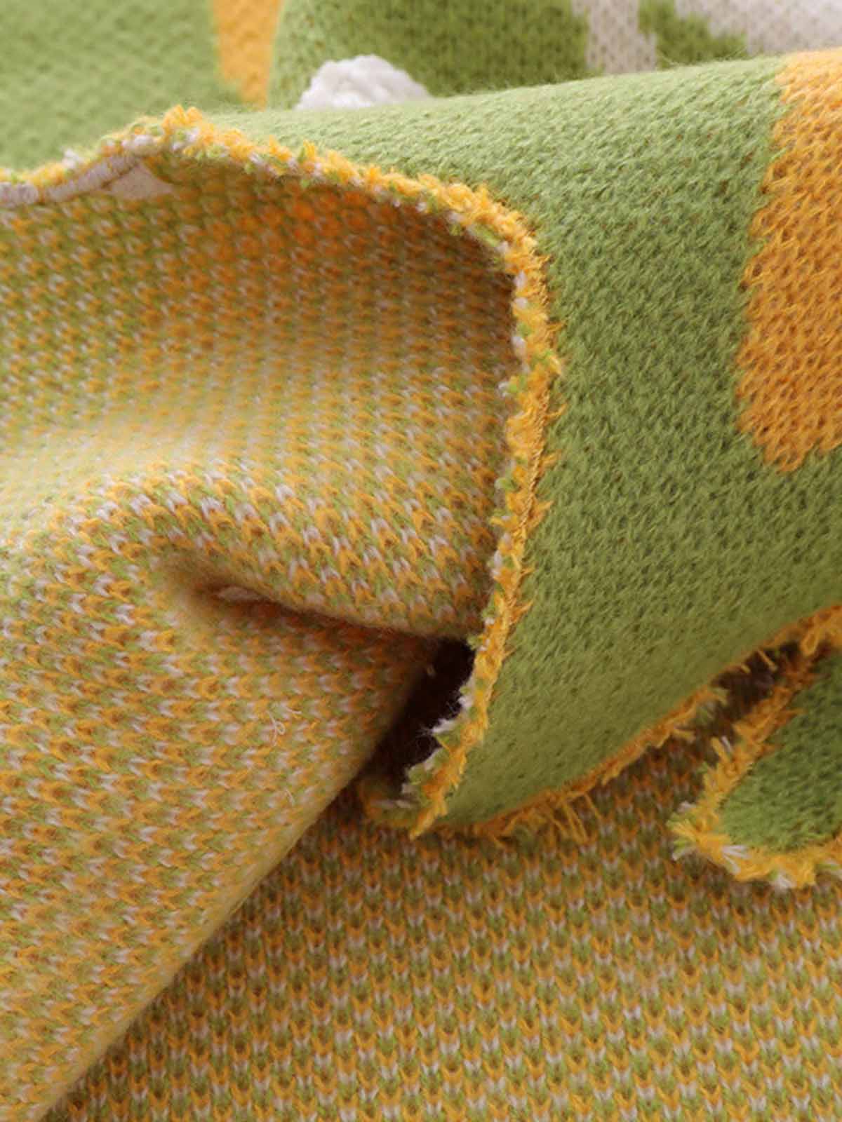 Thesupermade Graffiti Love V-neck Irregular Sweater - 1695 - Image 7