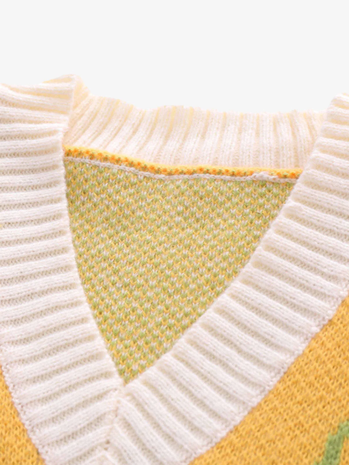 Thesupermade Graffiti Love V-neck Irregular Sweater - 1695 - Image 8