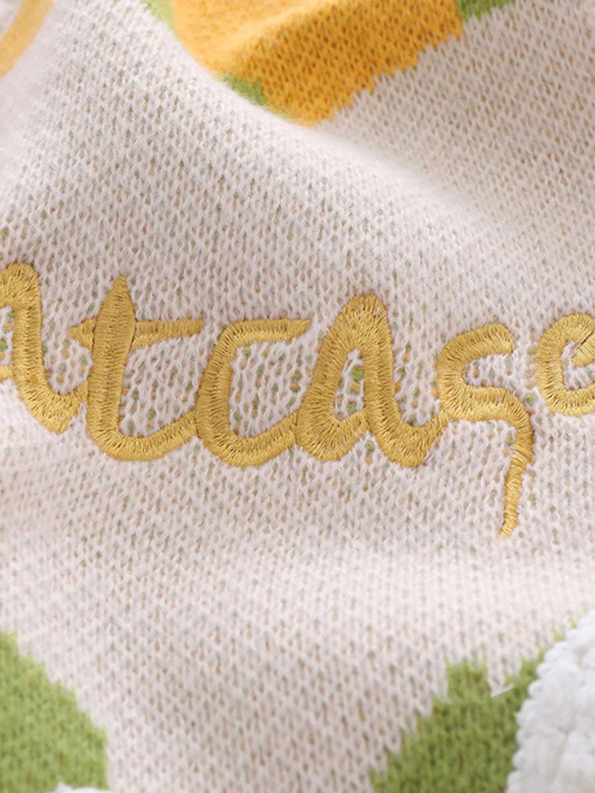 Thesupermade Graffiti Love V-neck Irregular Sweater - 1695 - Image 9