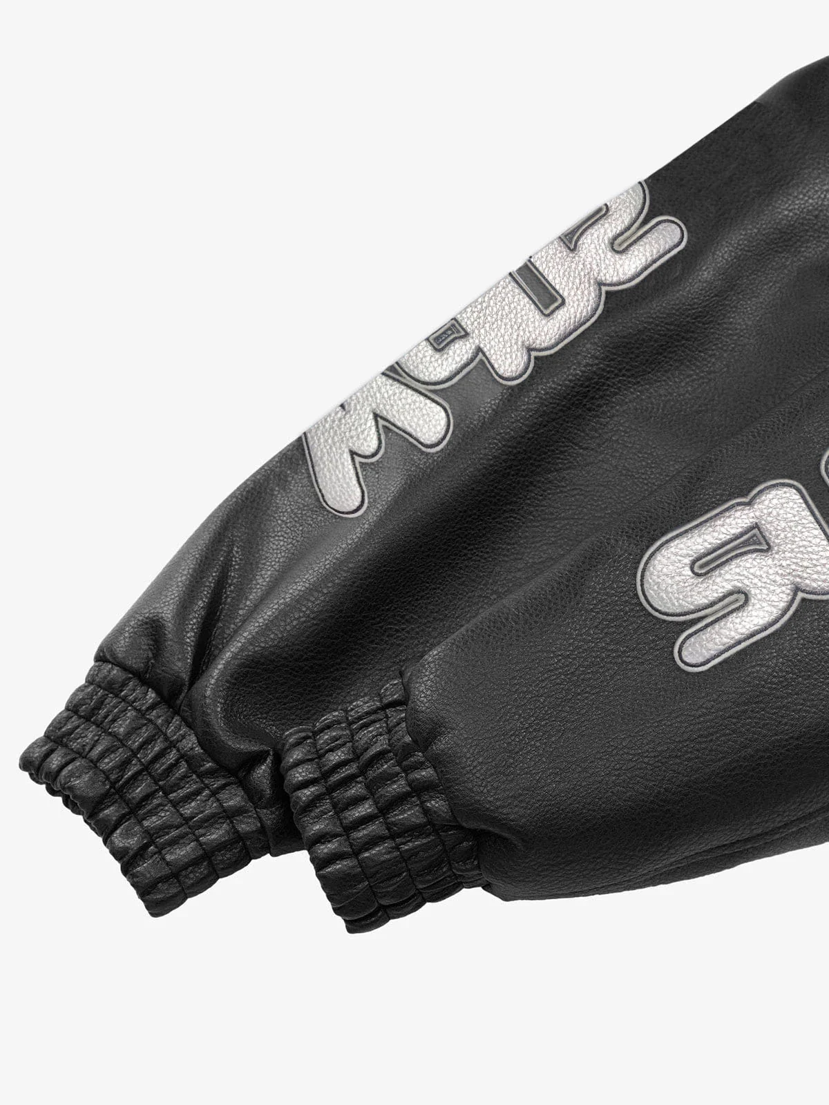 Faux Leather Vintage Street Black Air Jacket - 1821 - Image 11