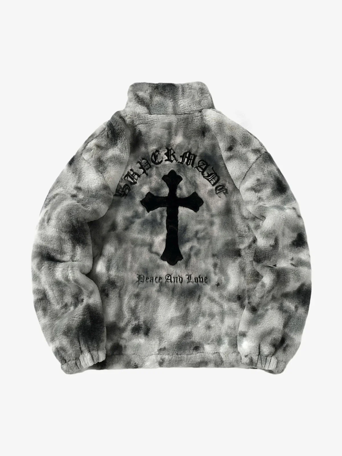 Heavy-Duty Faux Lambswool Tie-Dye Urban Jacket - 1558 - Image 10