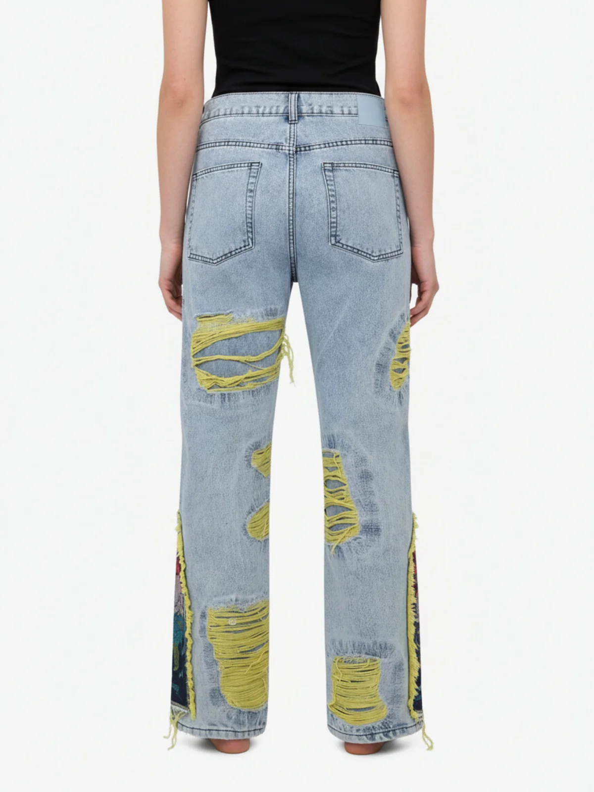 Thesupermade Plum Embroidery Jeans - 1618 - Image 5