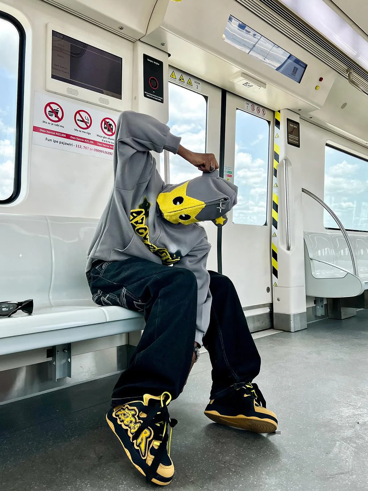 Thesupermade Star Embroidered Hooded Sweatshirt - 1843 - Image 11