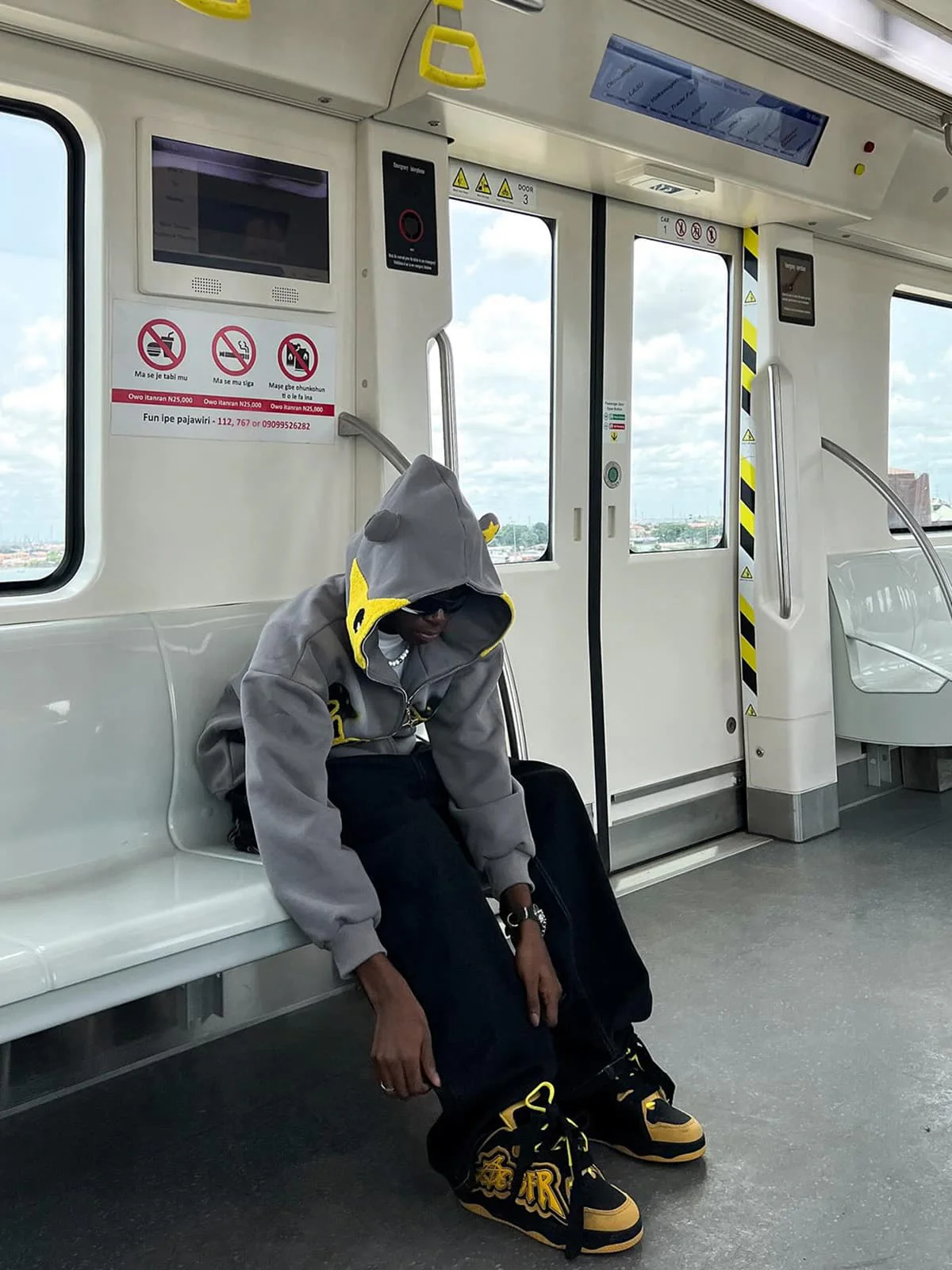 Thesupermade Star Embroidered Hooded Sweatshirt - 1843 - Image 8