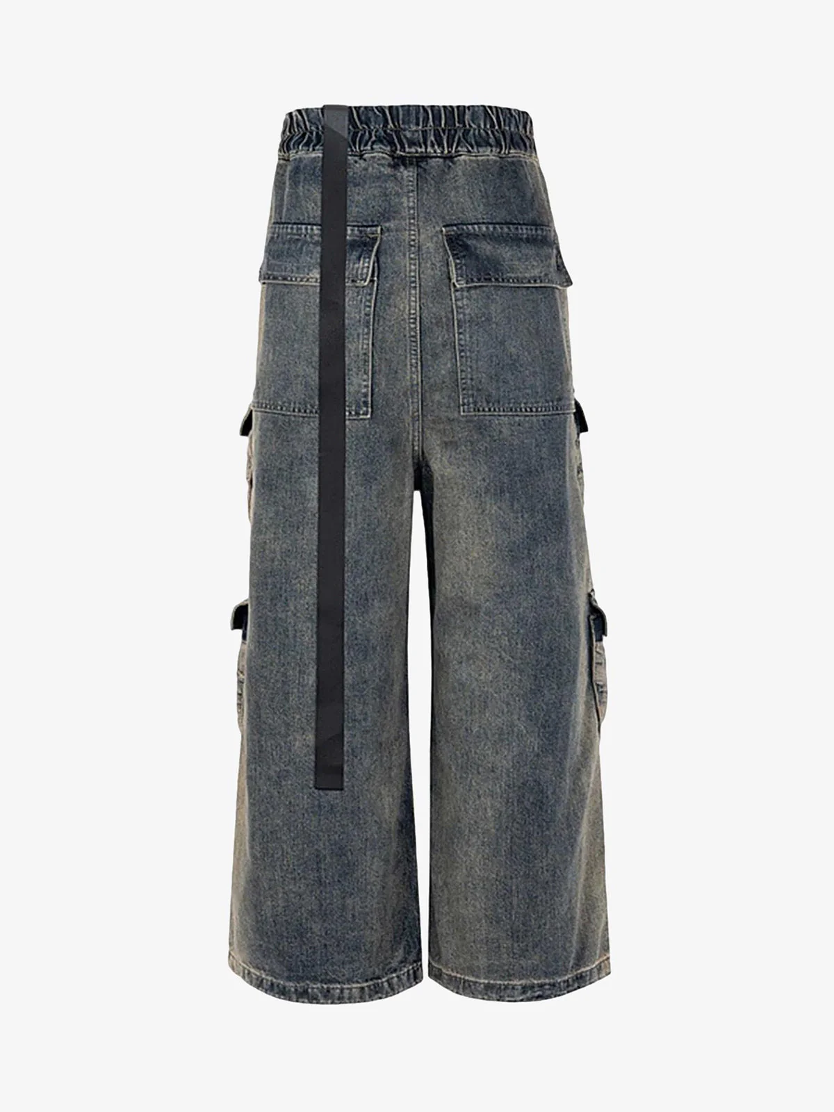 Thesupermade Wide Leg Multi-Pocket Straight Leg Loose Jeans - 1666 - Image 4