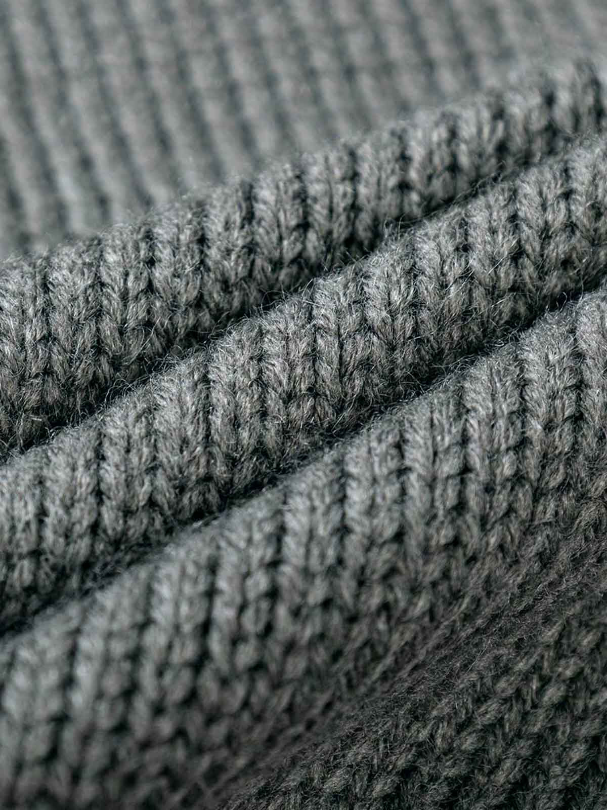 Asymmetric Irregular Knitted Sweater Hoodie - Image 10