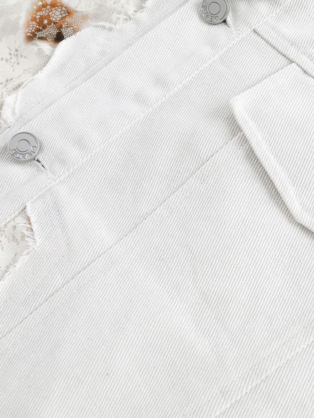 Thesupermade American Retro Lace Patchwork Denim Jacket - Image 10