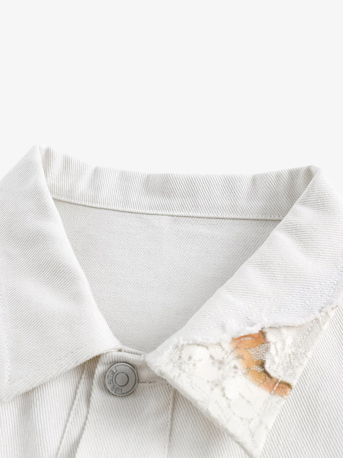 Thesupermade American Retro Lace Patchwork Denim Jacket - Image 8