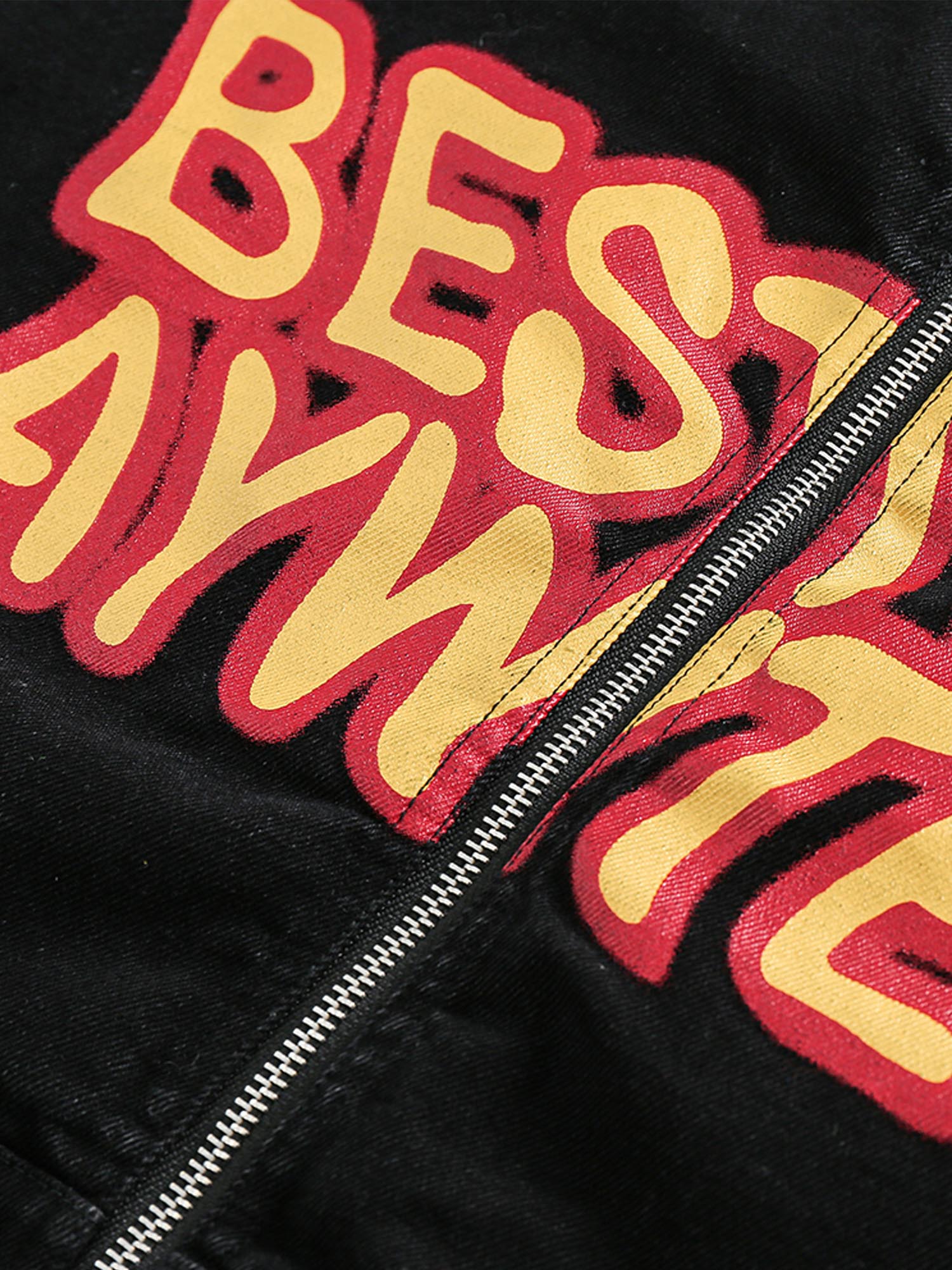 Thesupermade Retro Patchwork Letter Denim Jacket - 2117 - Image 10