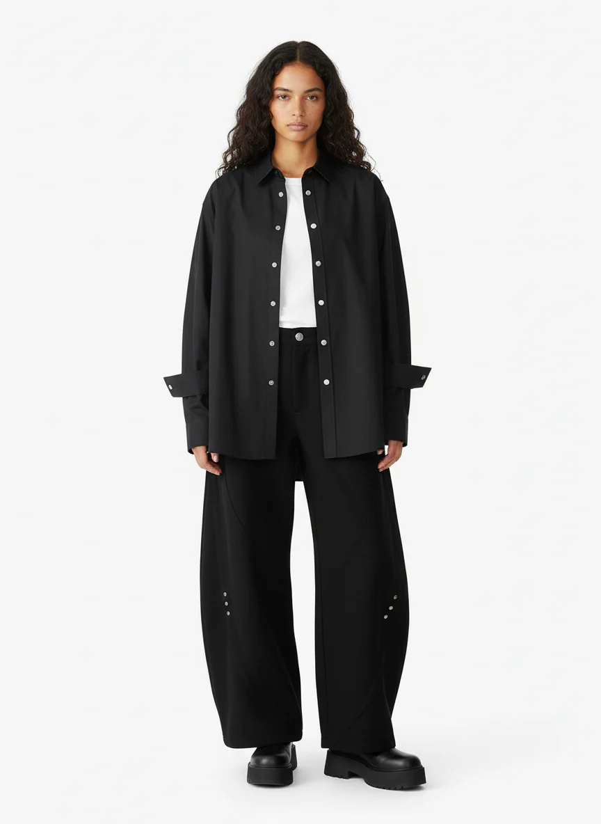 Retro Unisex Barrel Baggy Pants - 2450 - Image 6