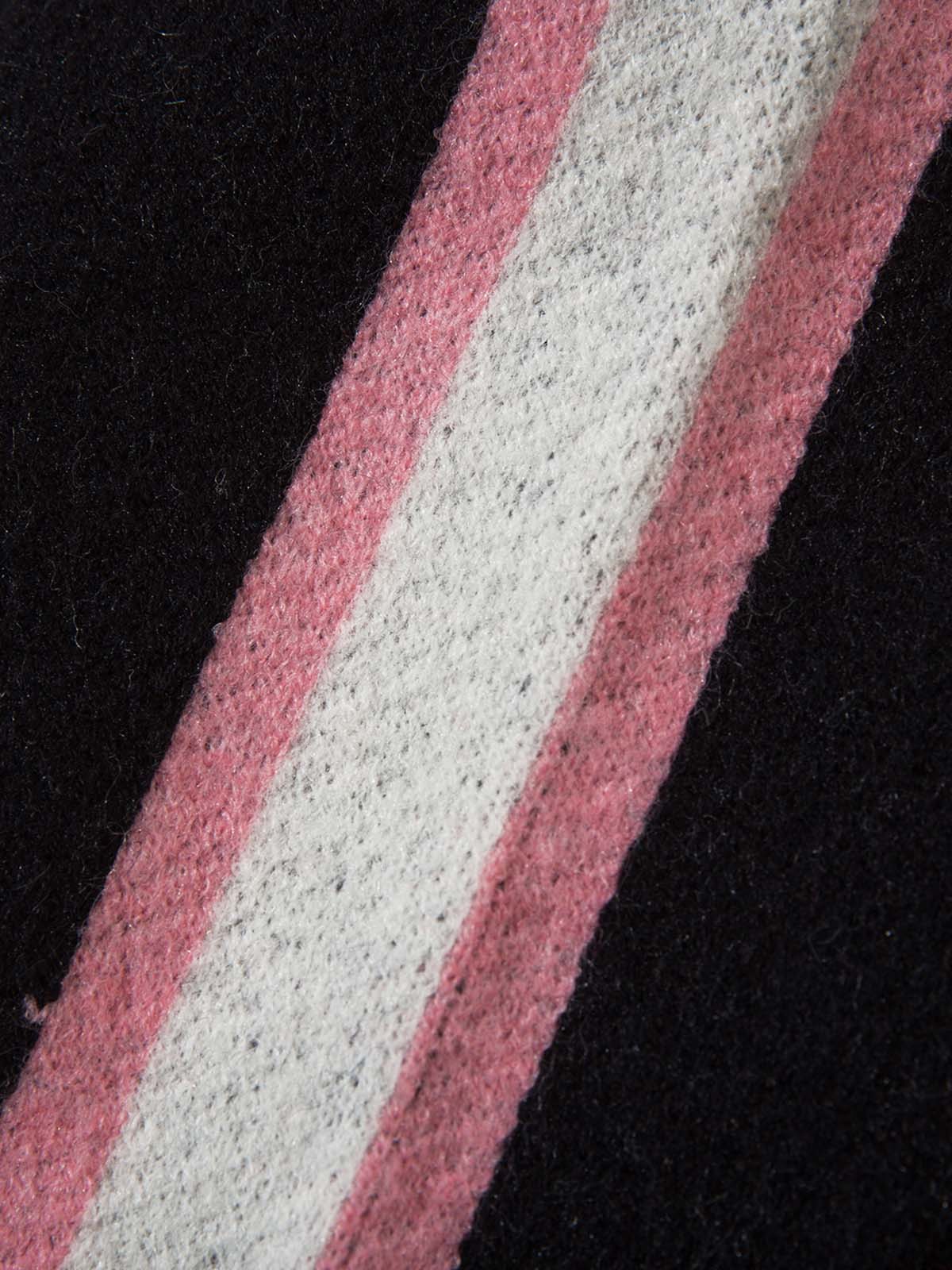 Thesupermade Contrast Color Jacquard Mock Neck Zipper Sweater - Image 7