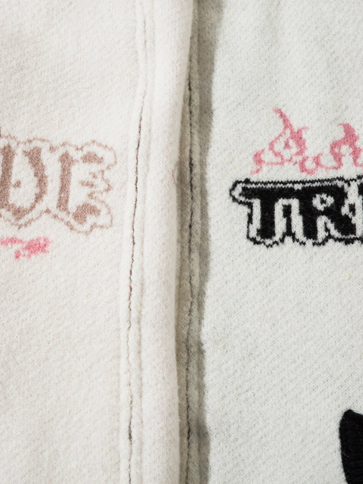 Thesupermade Contrast Color Jacquard Mock Neck Zipper Sweater - Image 8