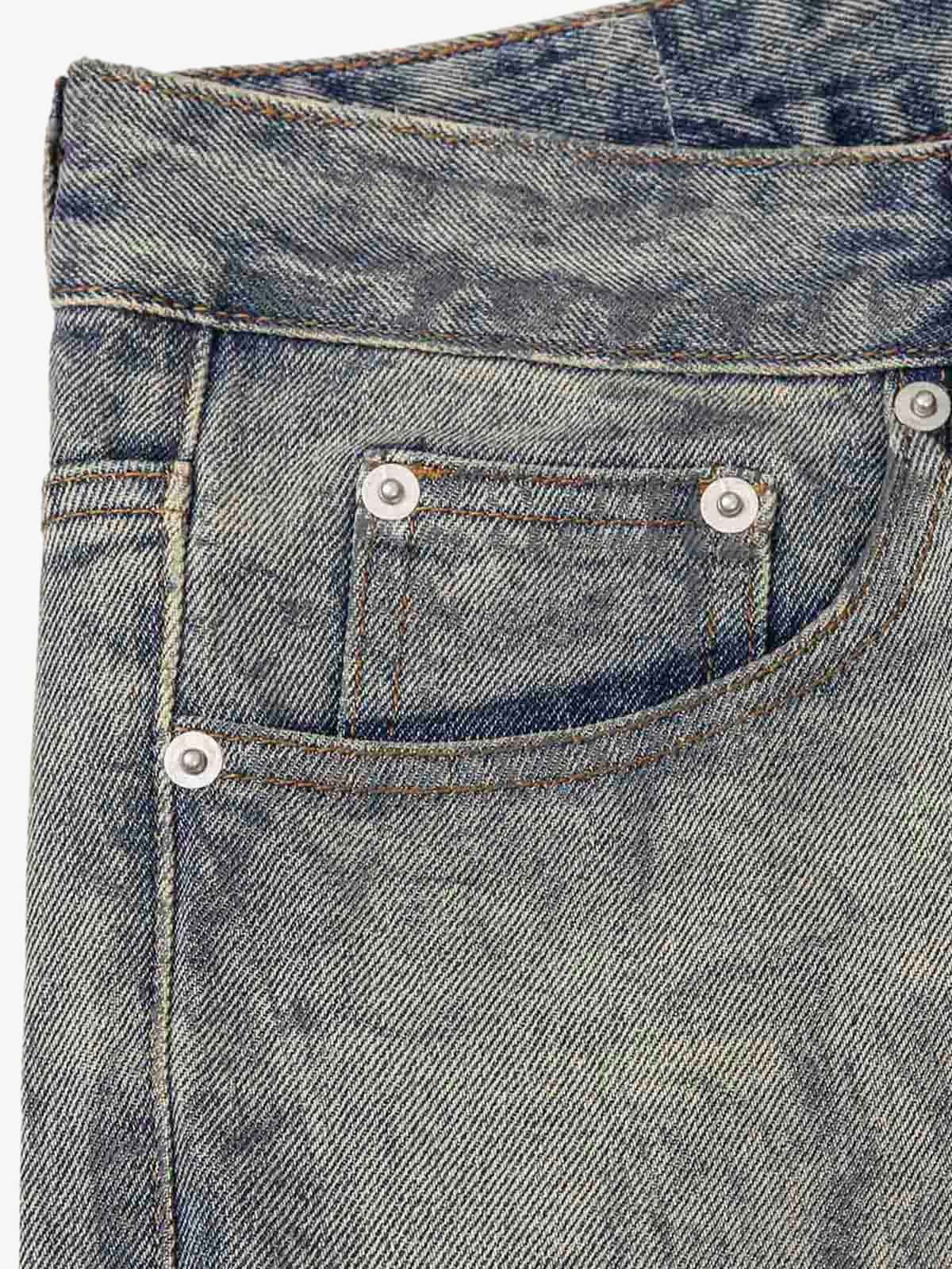 Thesupermade Distressed Washed Ink Splashed Straight Jeans - Image 5