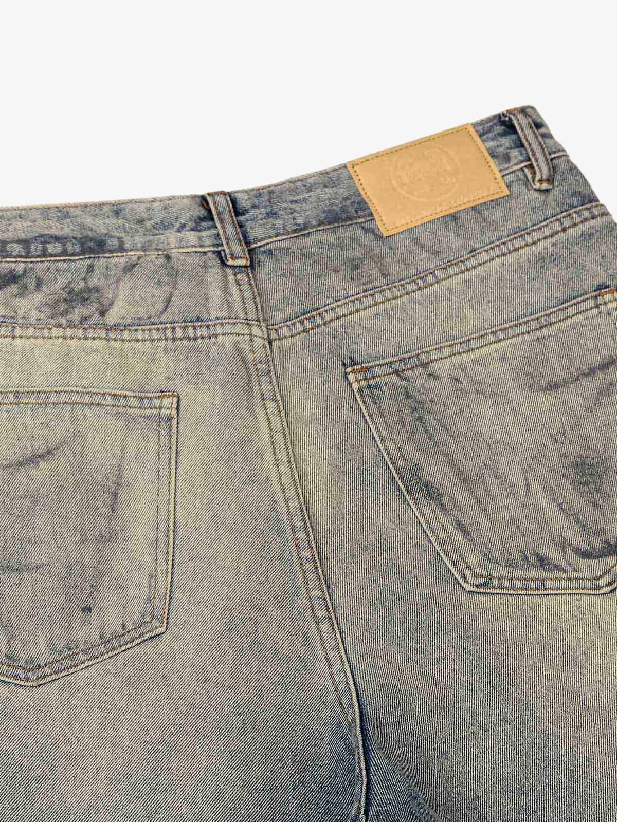 Thesupermade Distressed Washed Ink Splashed Straight Jeans - Image 6