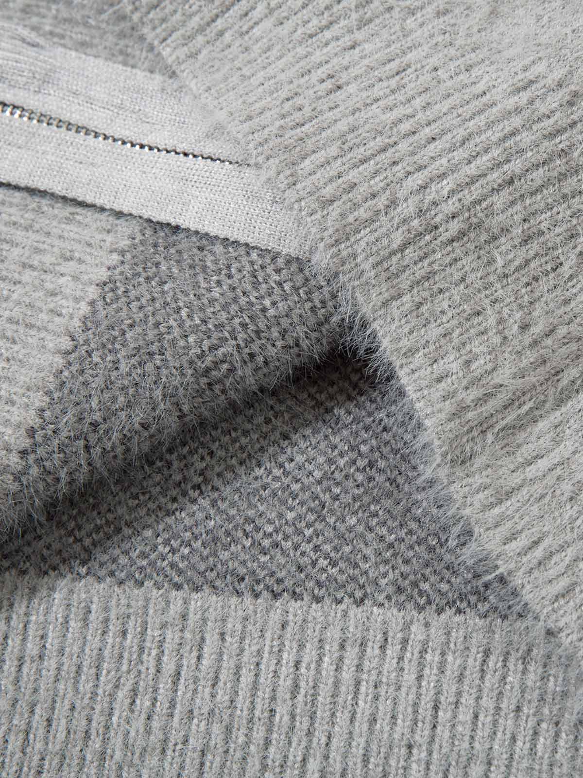 Thesupermade Butterfly Jacquard  Knit Mock Neck Sweater - Image 3